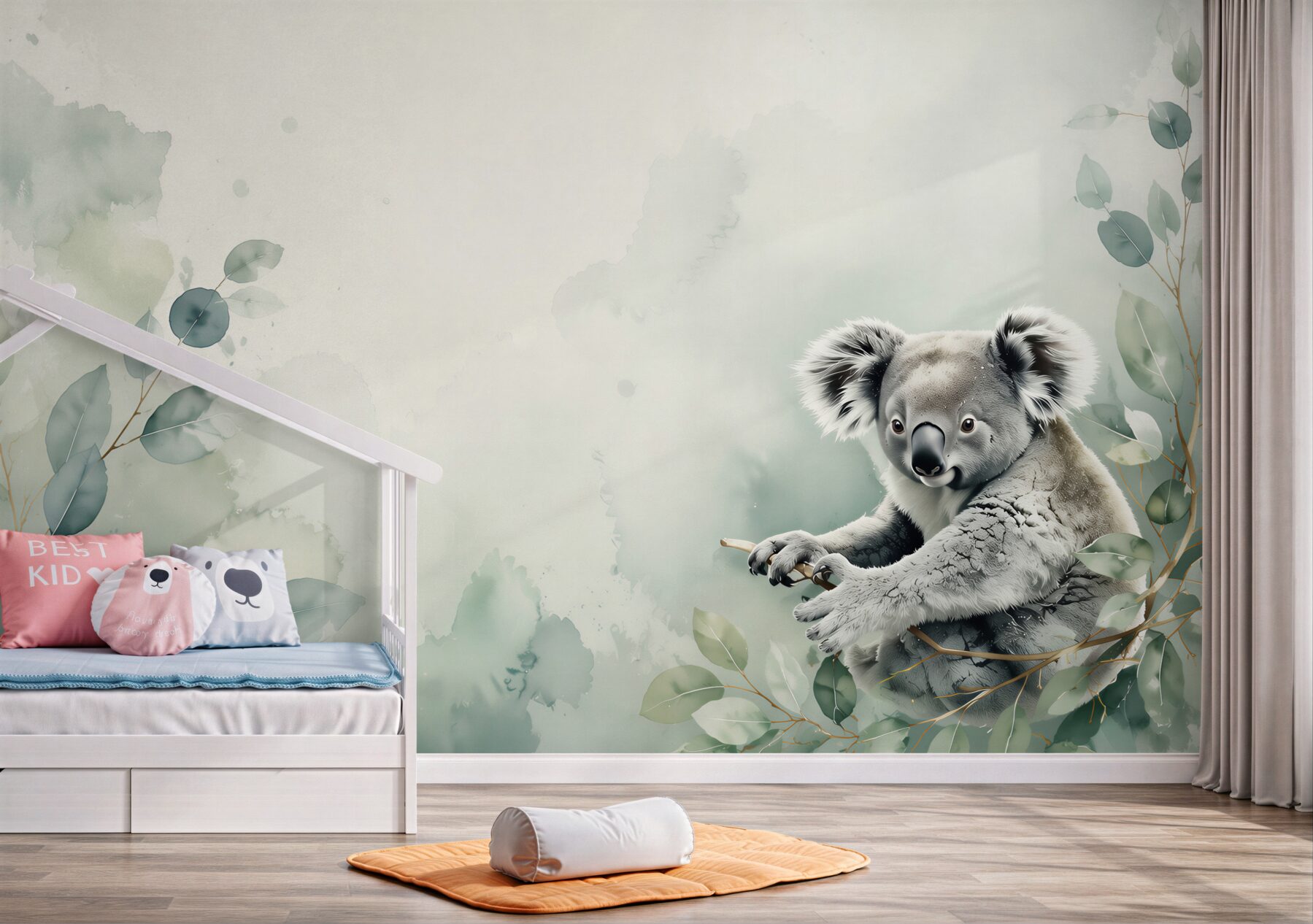Fototapeta Koala siedzi na zielonej gałęzi?v23