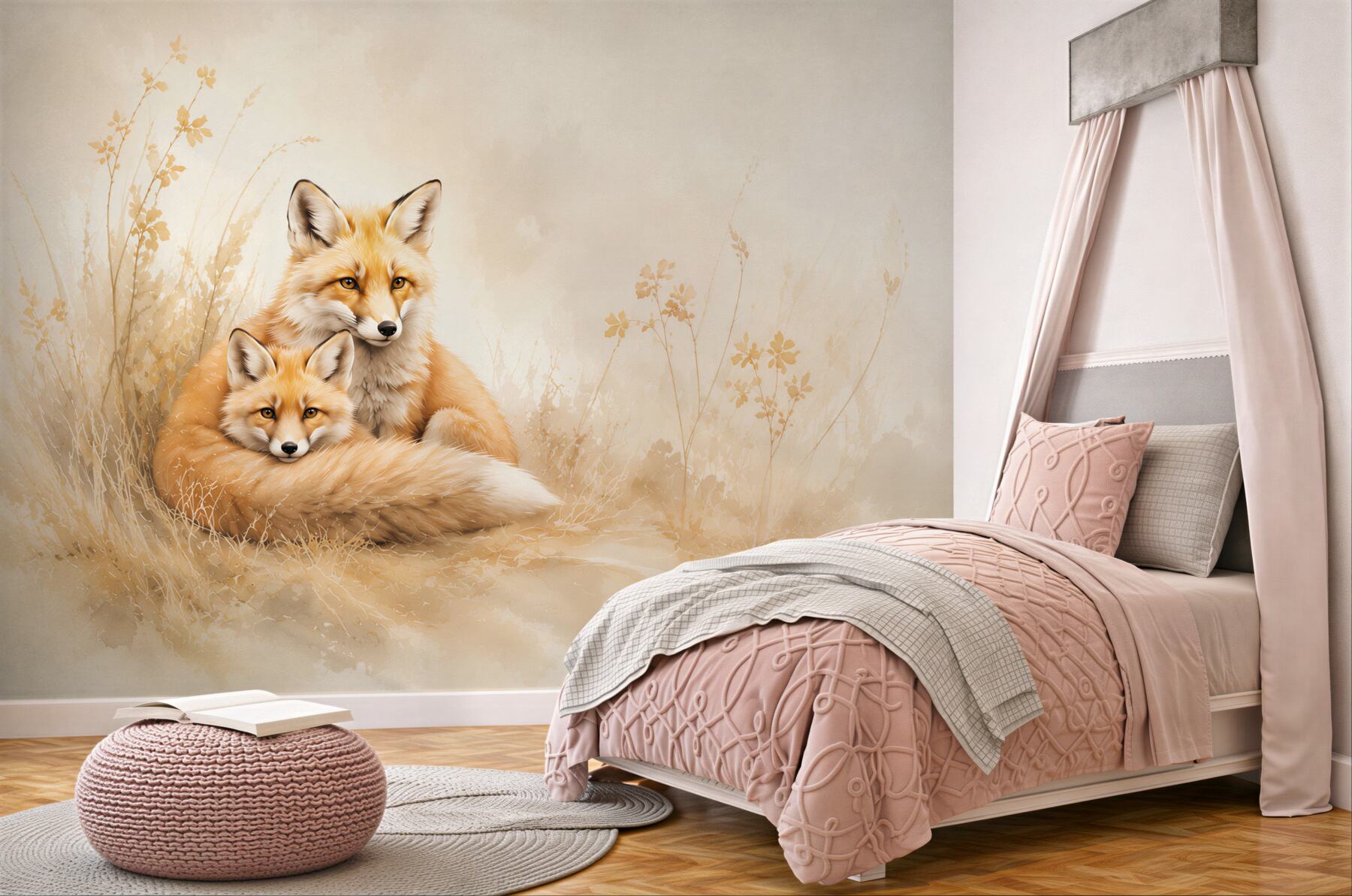 Fototapeta Dwa pomalowane lisy