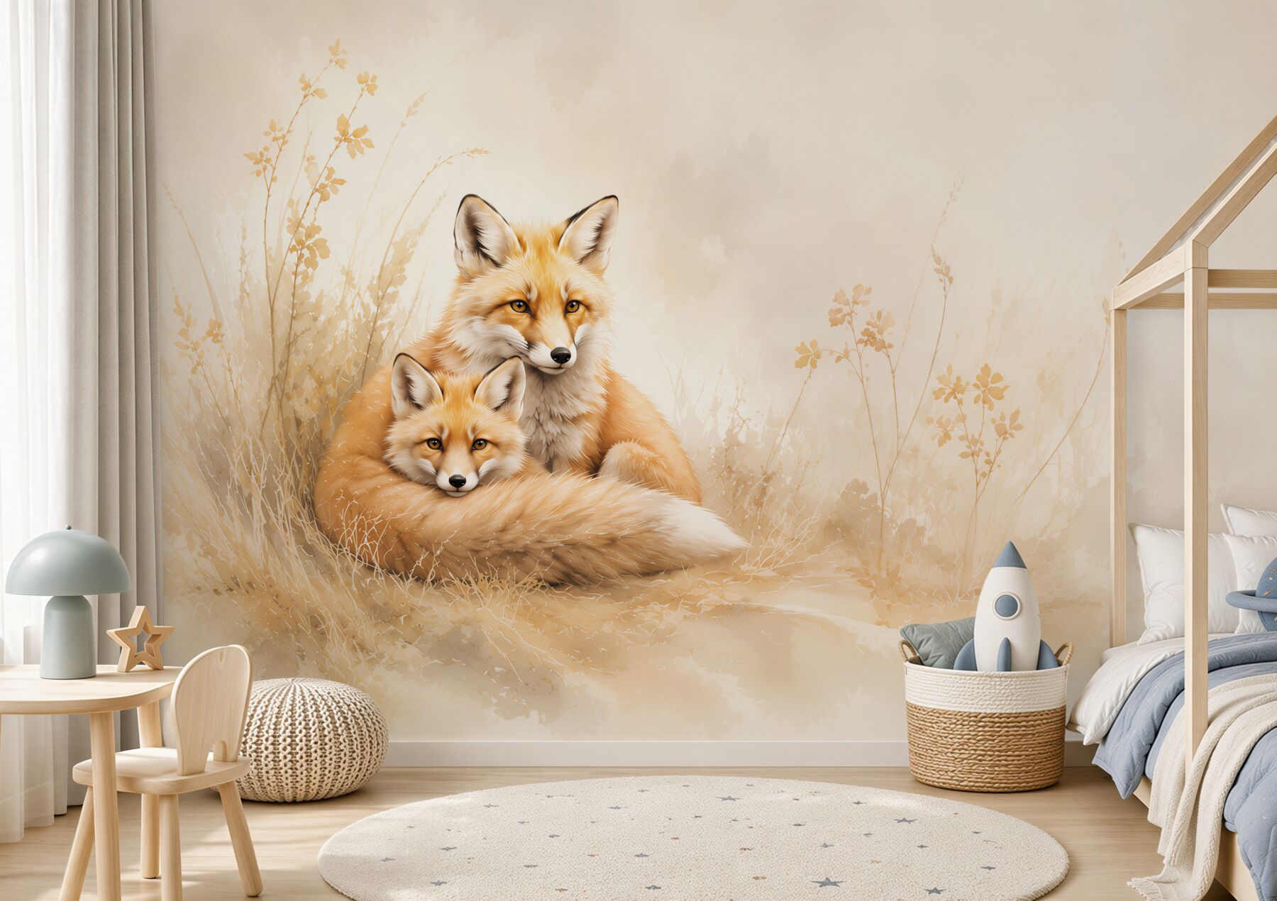 Fototapeta Dwa pomalowane lisy?v23