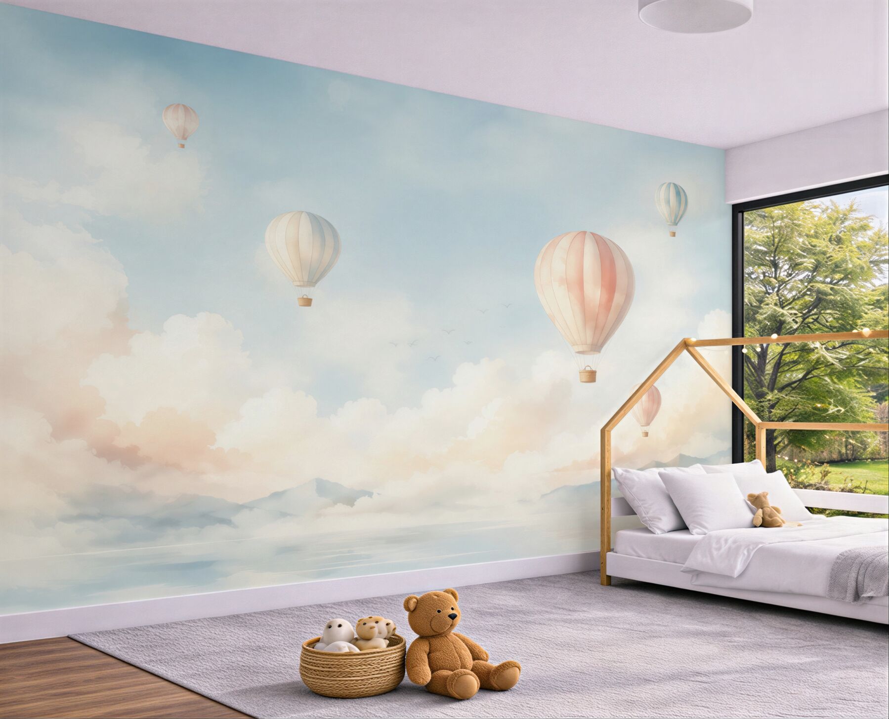 Fototapeta Narysowane balony na niebie?v23