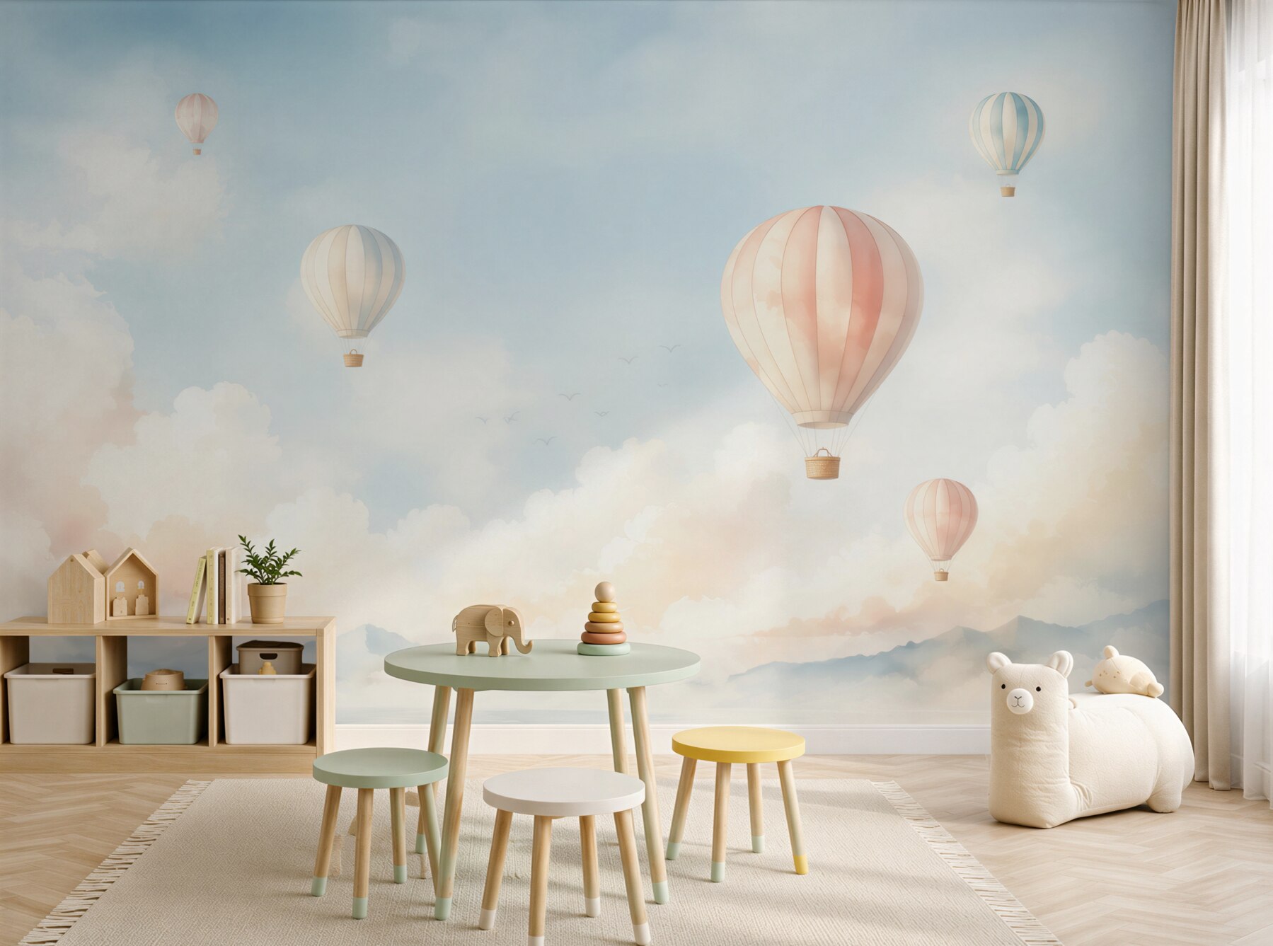 Fototapeta Narysowane balony na niebie