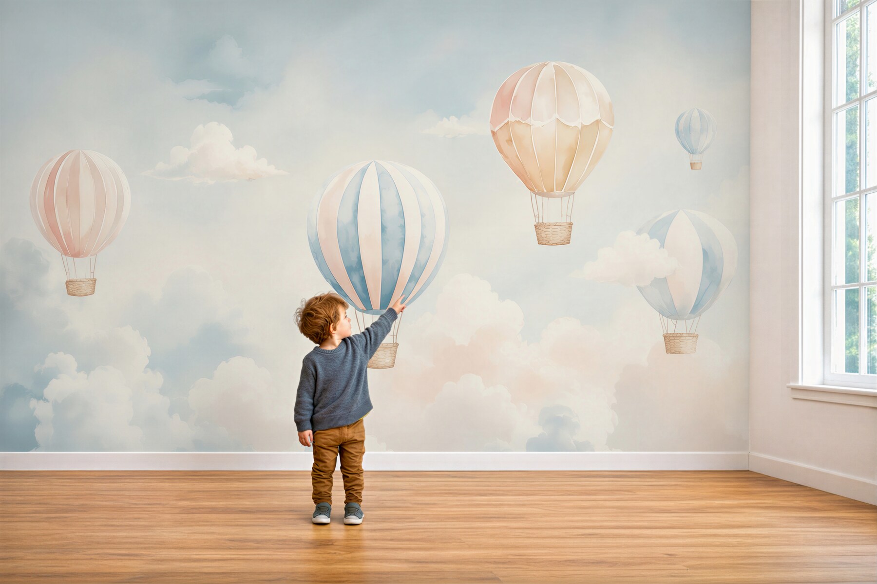Fototapeta Balony na niebie z chmurami?v23