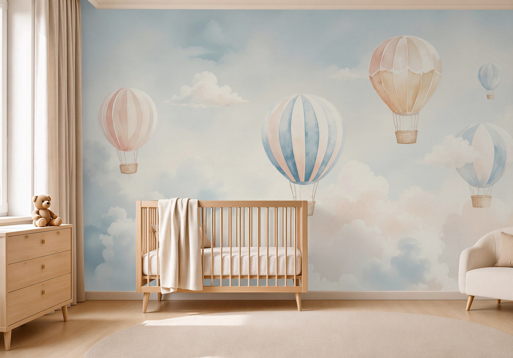 Fototapeta Balony na niebie z chmurami?v23