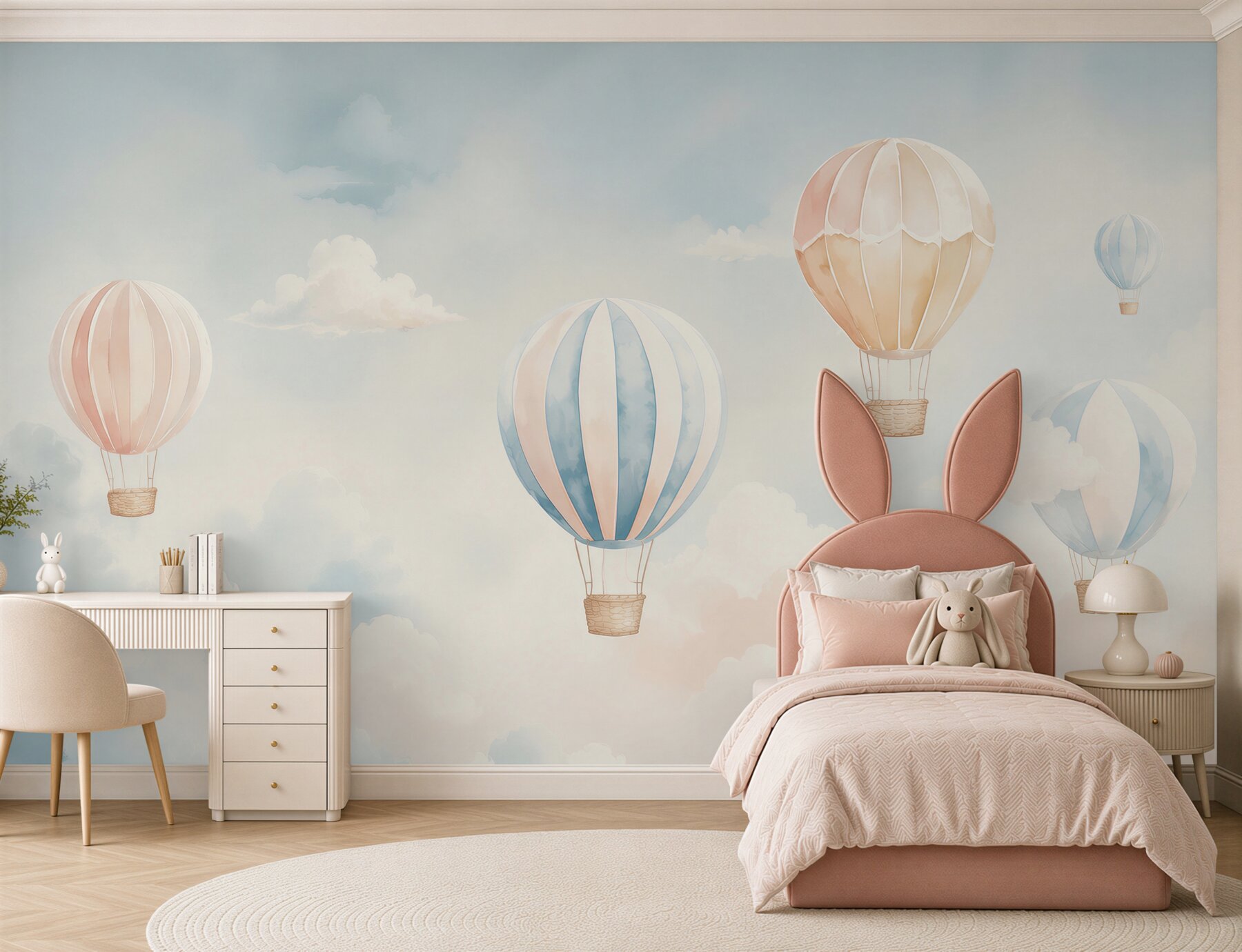 Fototapeta Balony na niebie z chmurami