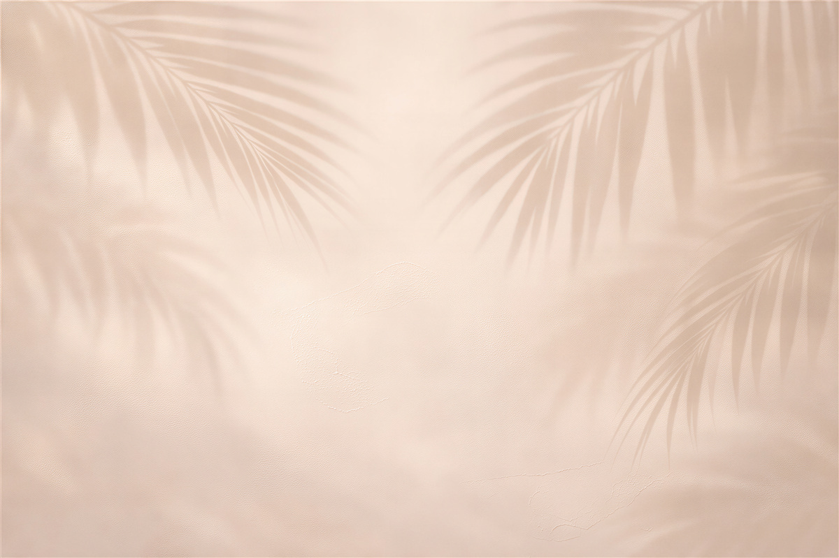 Fototapeta Cienie Palm na Beżowej Ścianie