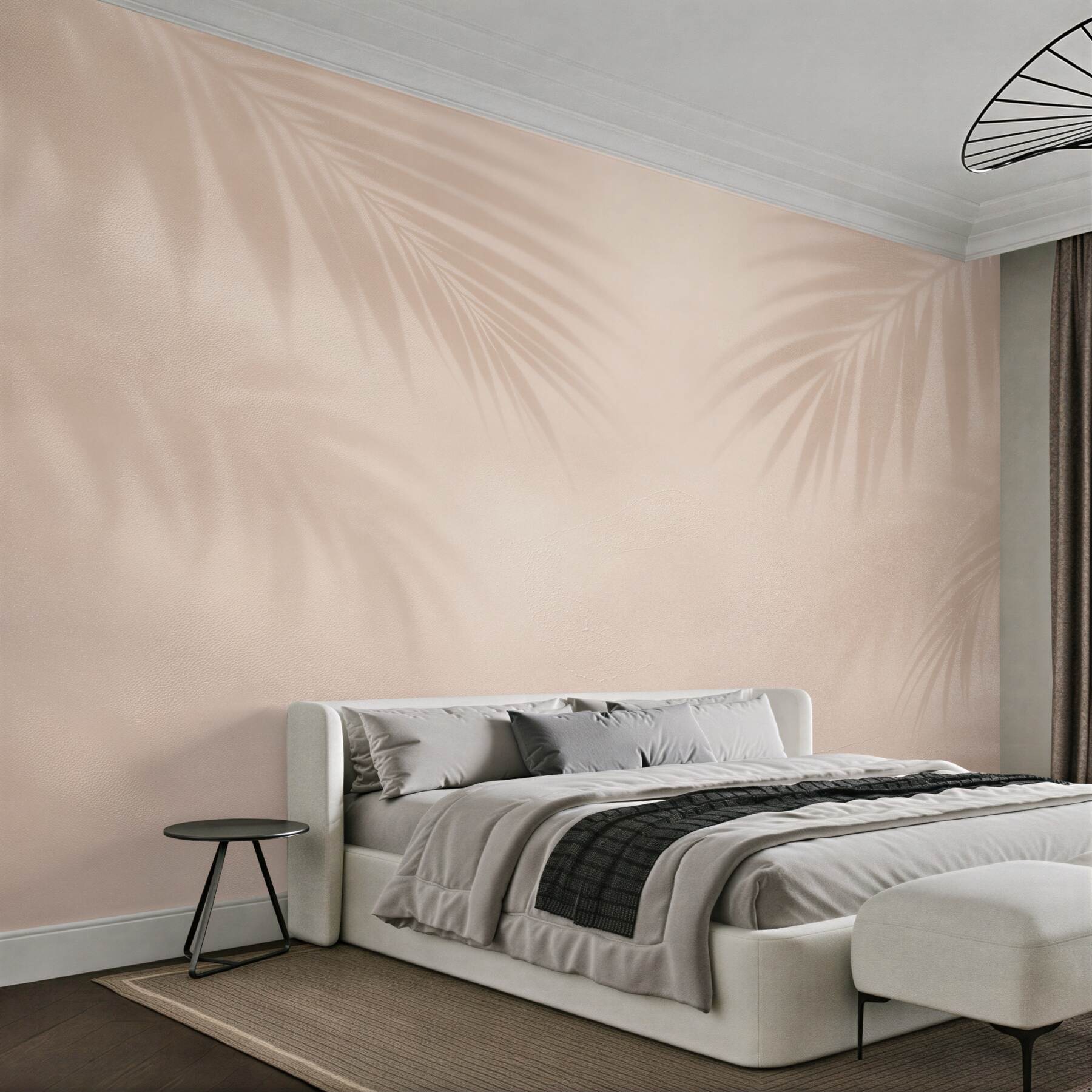 Fototapeta Cienie Palm na Beżowej Ścianie