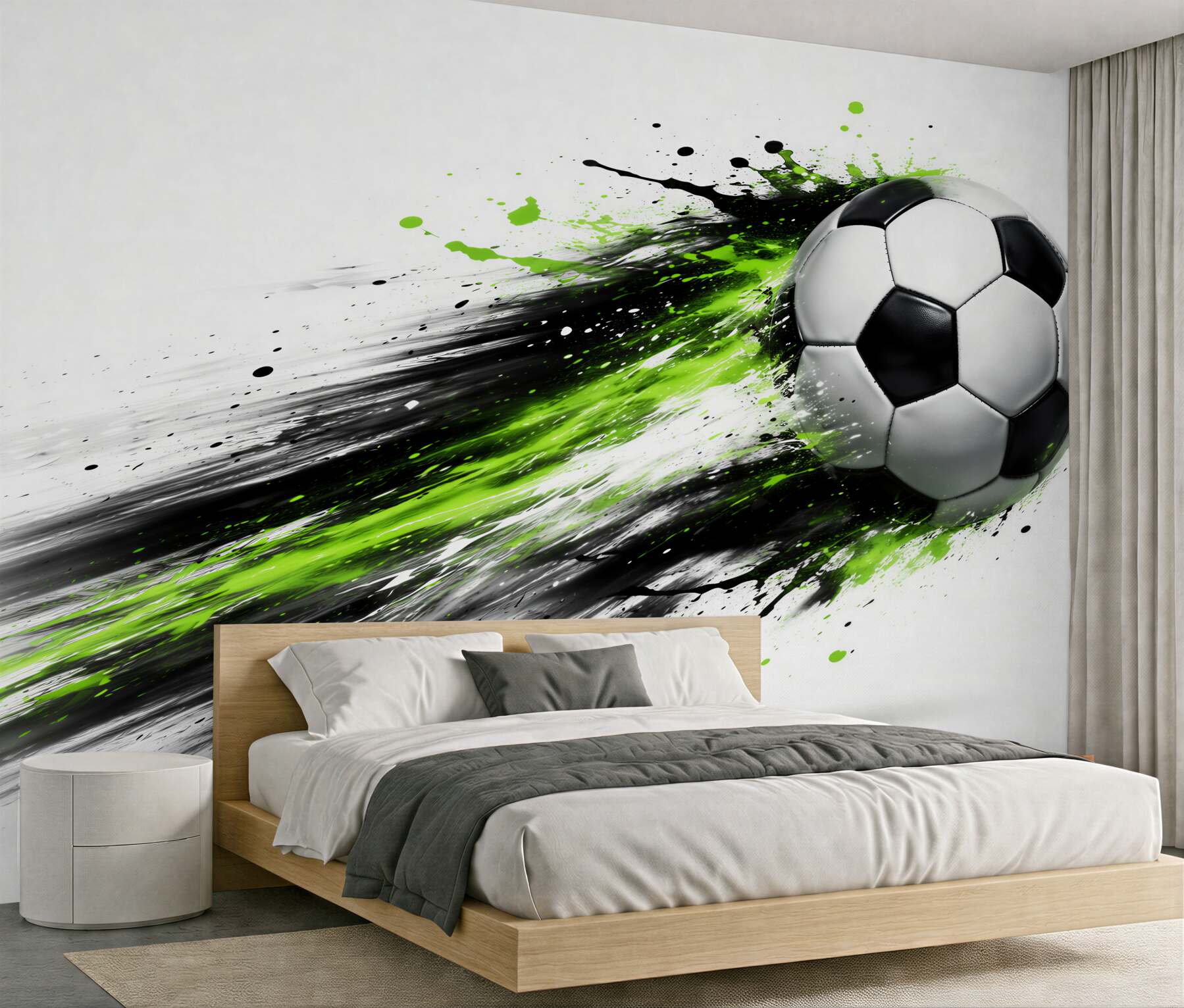 Fototapeta dynamiczna piłka w zielonym rozbłysku?v23