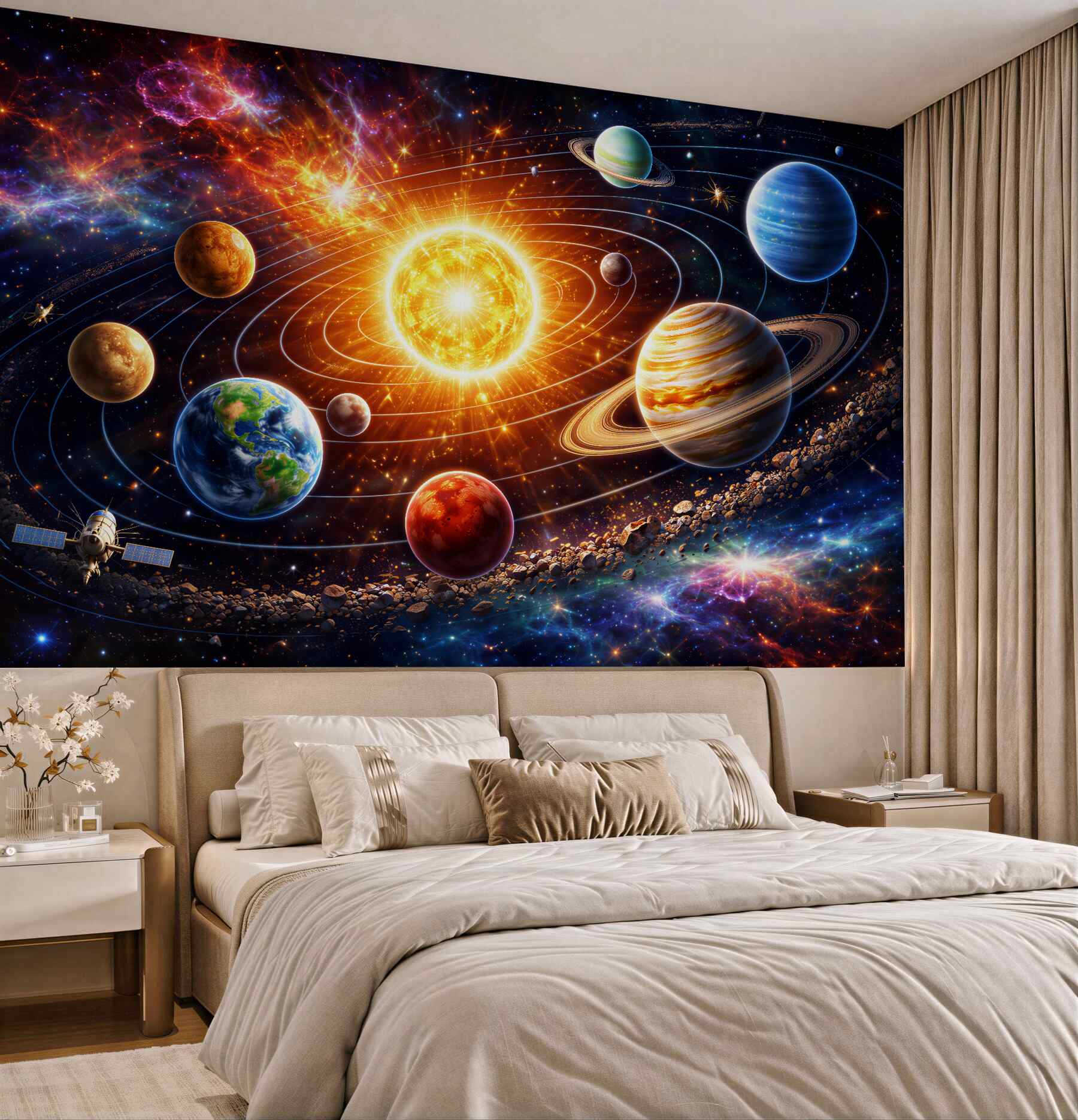 Fototapeta kolorowy układ planetarny
