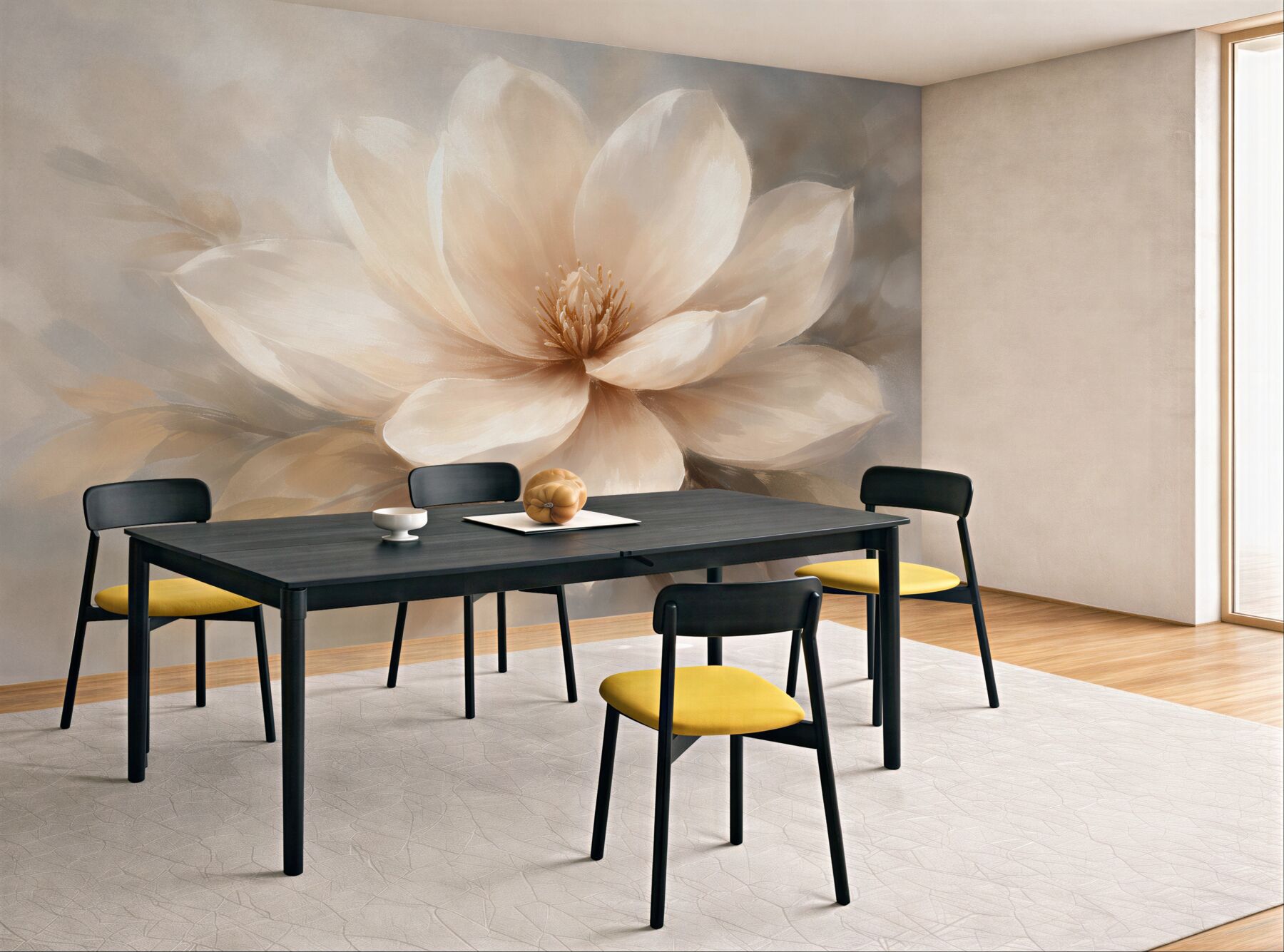 Fototapeta kremowa magnolia w blasku
