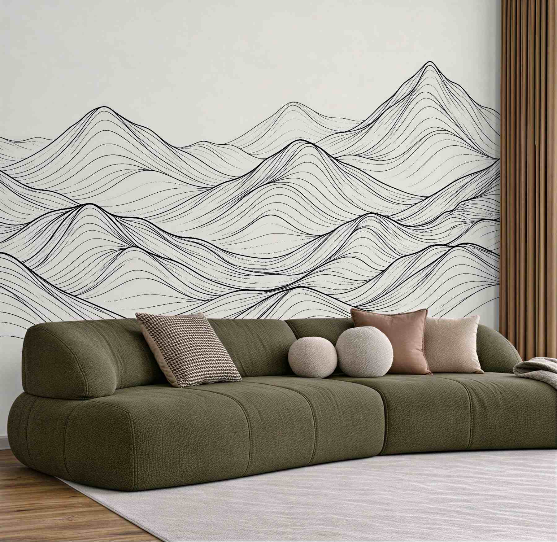 Fototapeta minimalistyczne linie górskie?v23