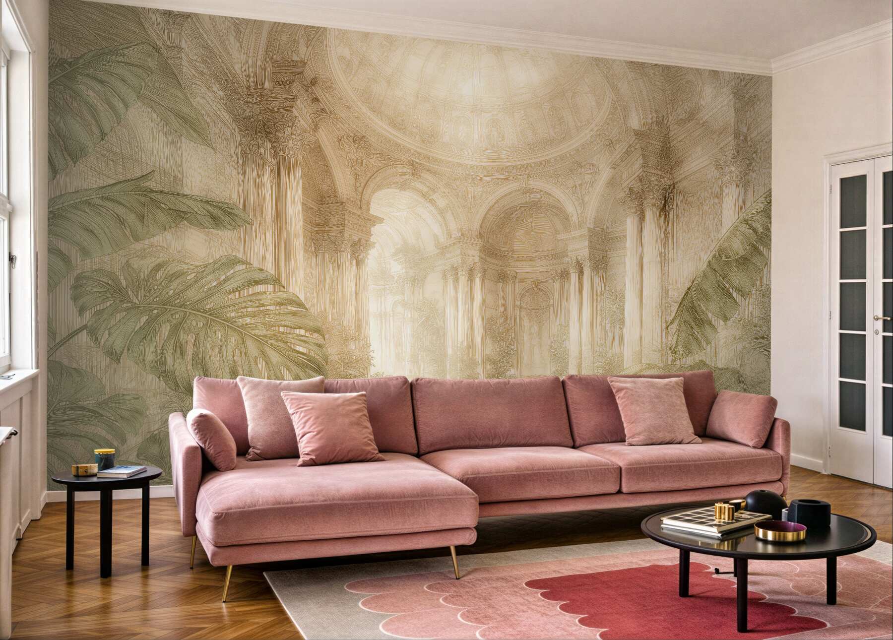 Fototapeta pałacowe wnętrze w świetlistej elegancji