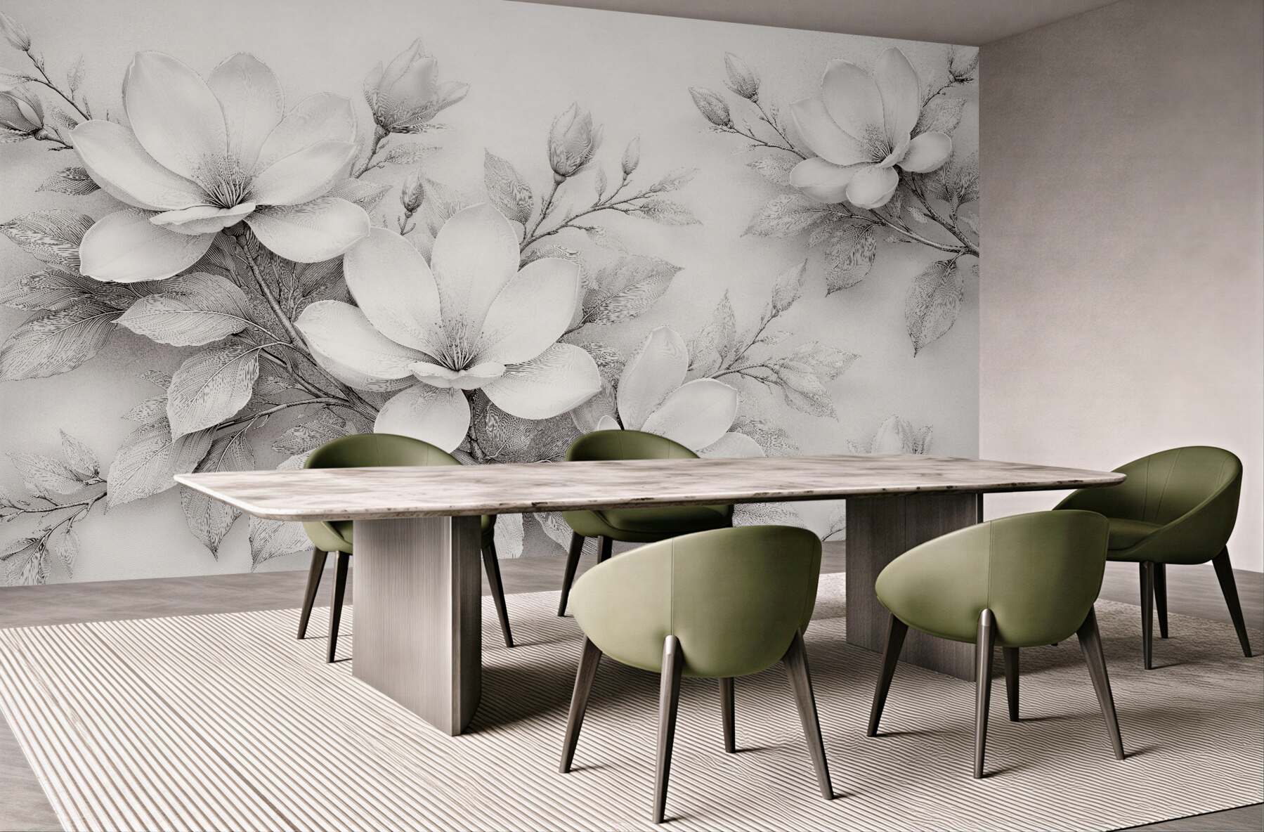 Fototapeta delikatne magnolie w szarości?v23