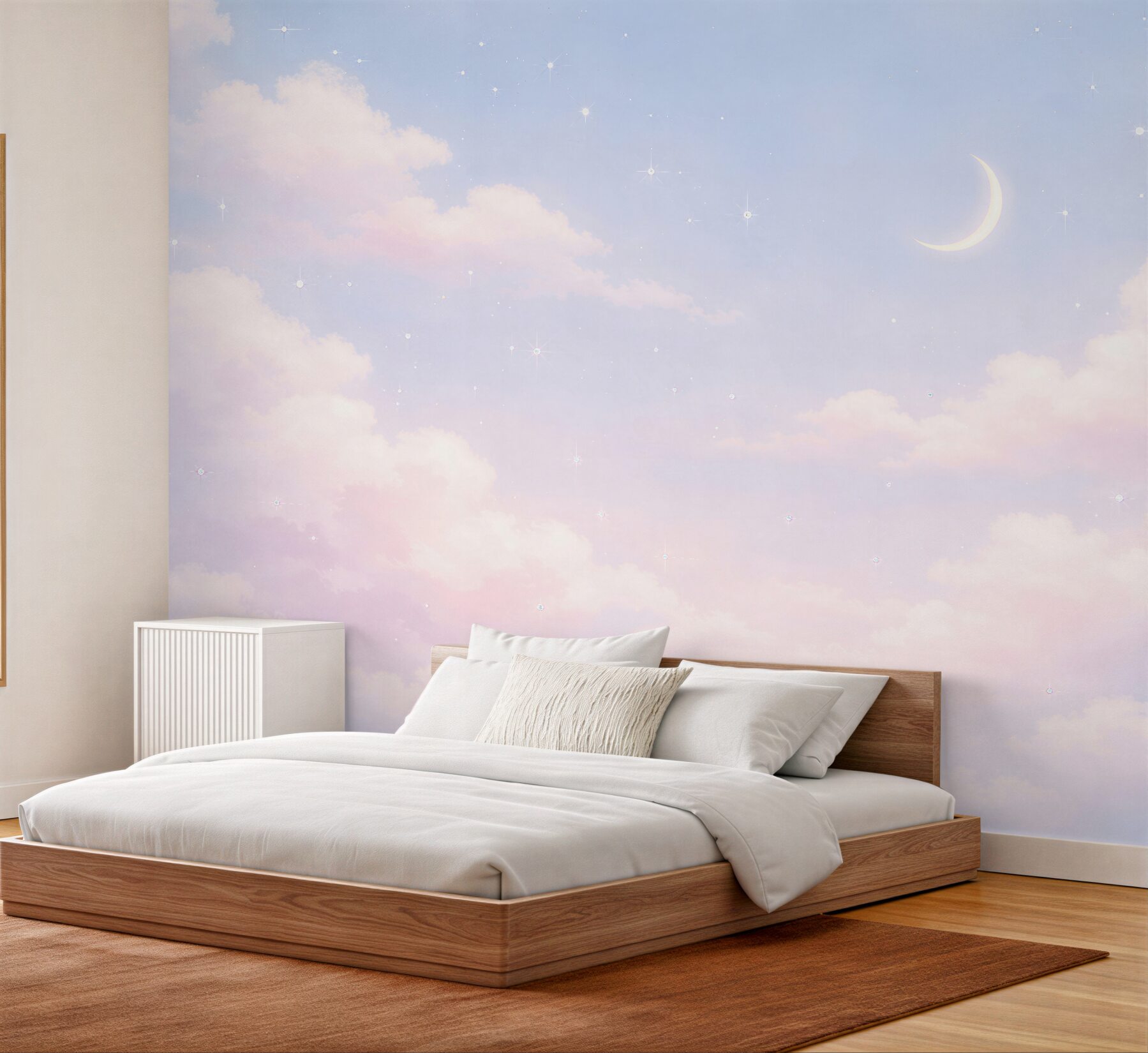 Fototapeta pastelowy księżyc w chmurach?v23