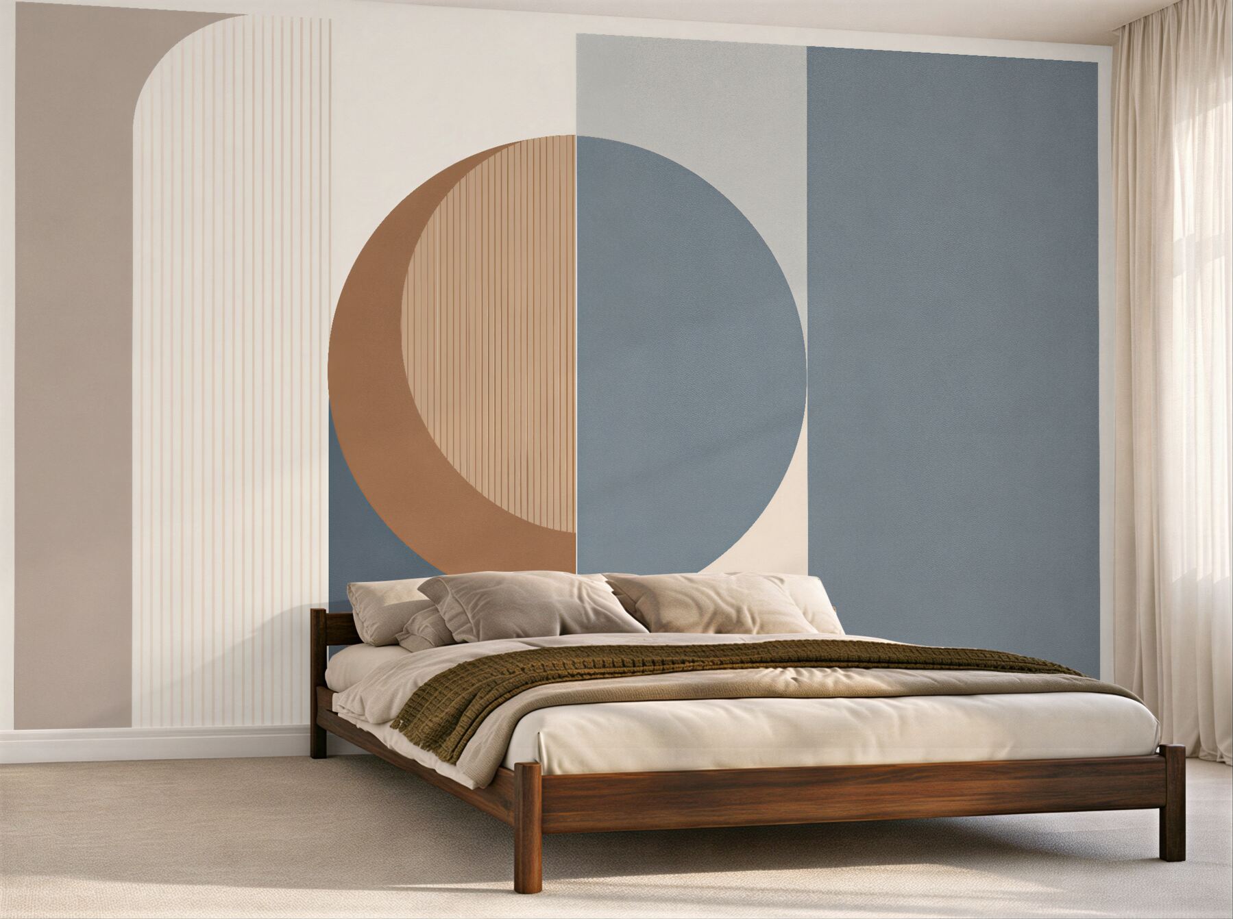 Fototapeta geometryczna harmonia beżu i błękitu?v23