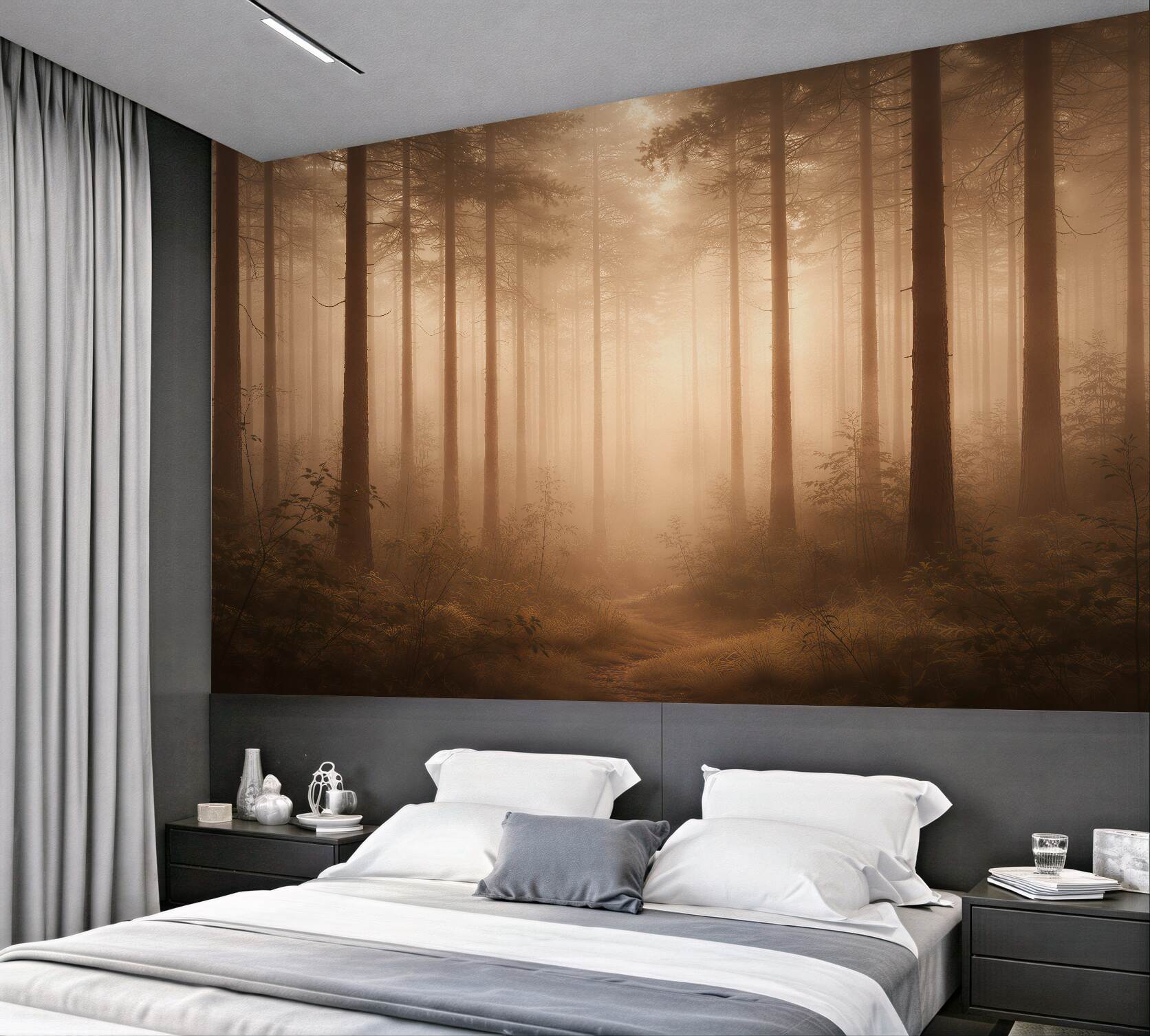 Fototapeta leśna mgła o świcie?v23