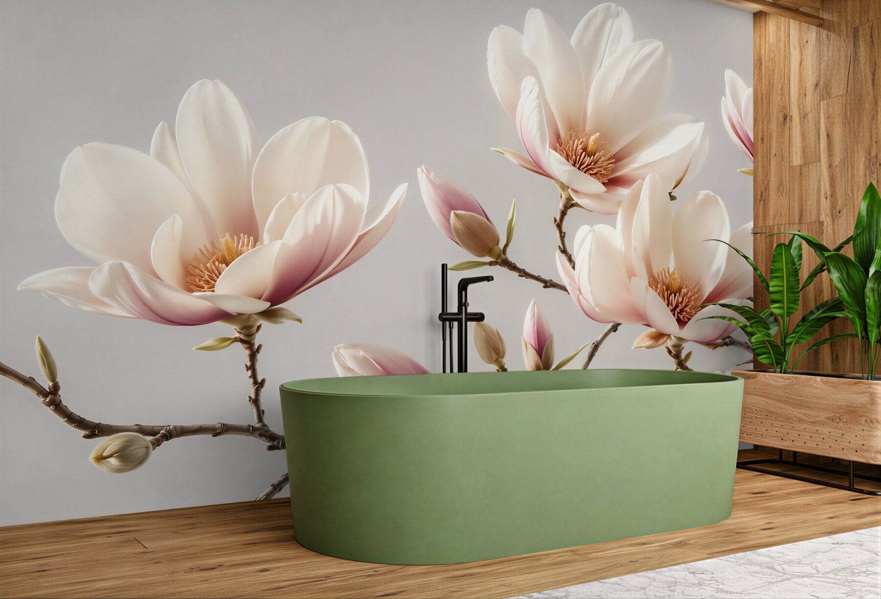 Fototapeta delikatna magnolia w blasku świtu?v23