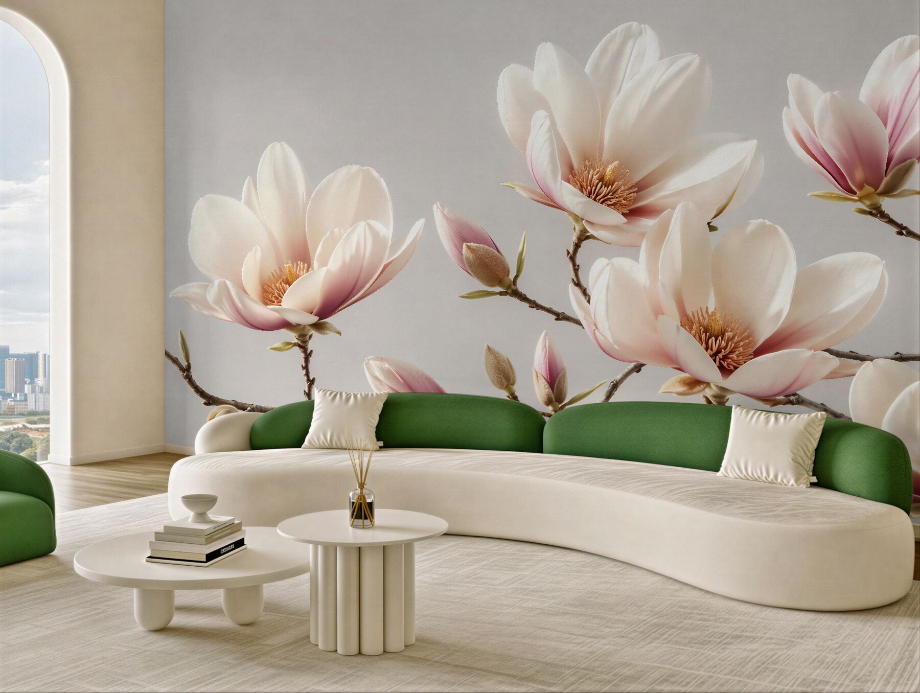 Fototapeta delikatna magnolia w blasku świtu?v23