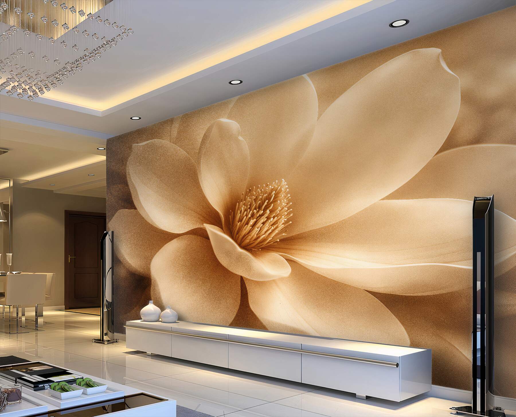 Fototapeta złota magnolia w eleganckim zbliżeniu?v23