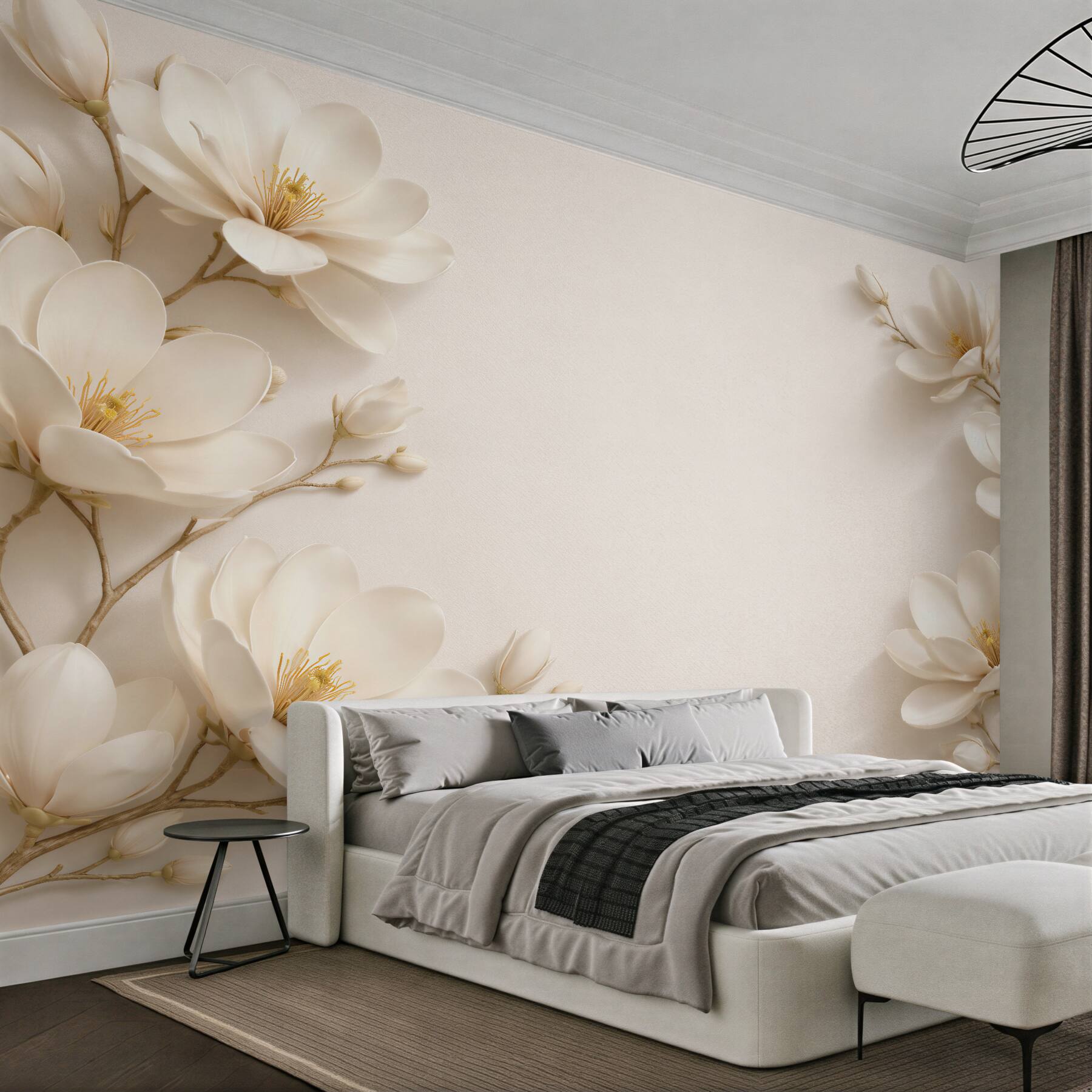 Fototapeta jasne magnolie w eleganckiej ramie?v23