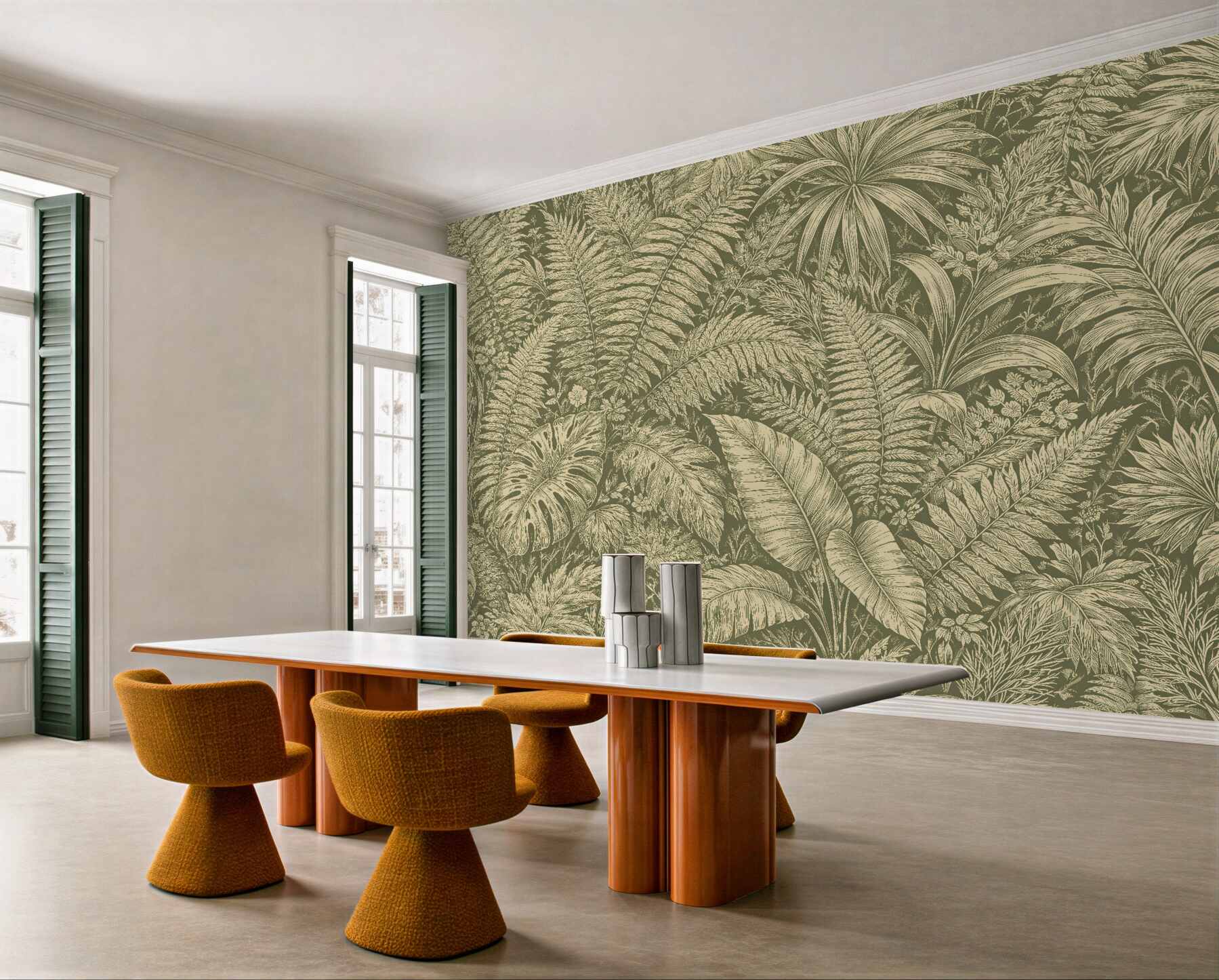 Fototapeta botaniczna dżungla w sepii