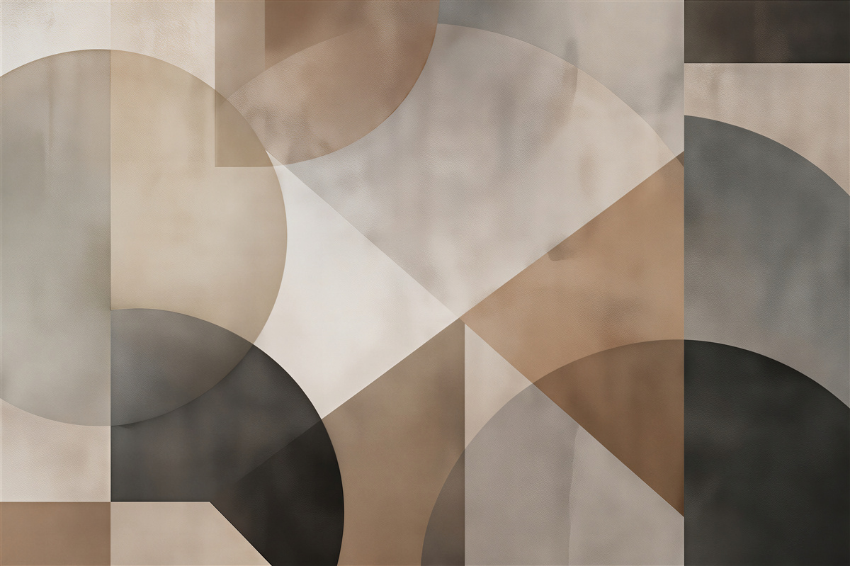 Fototapeta beżowa geometria nowoczesnej harmonii