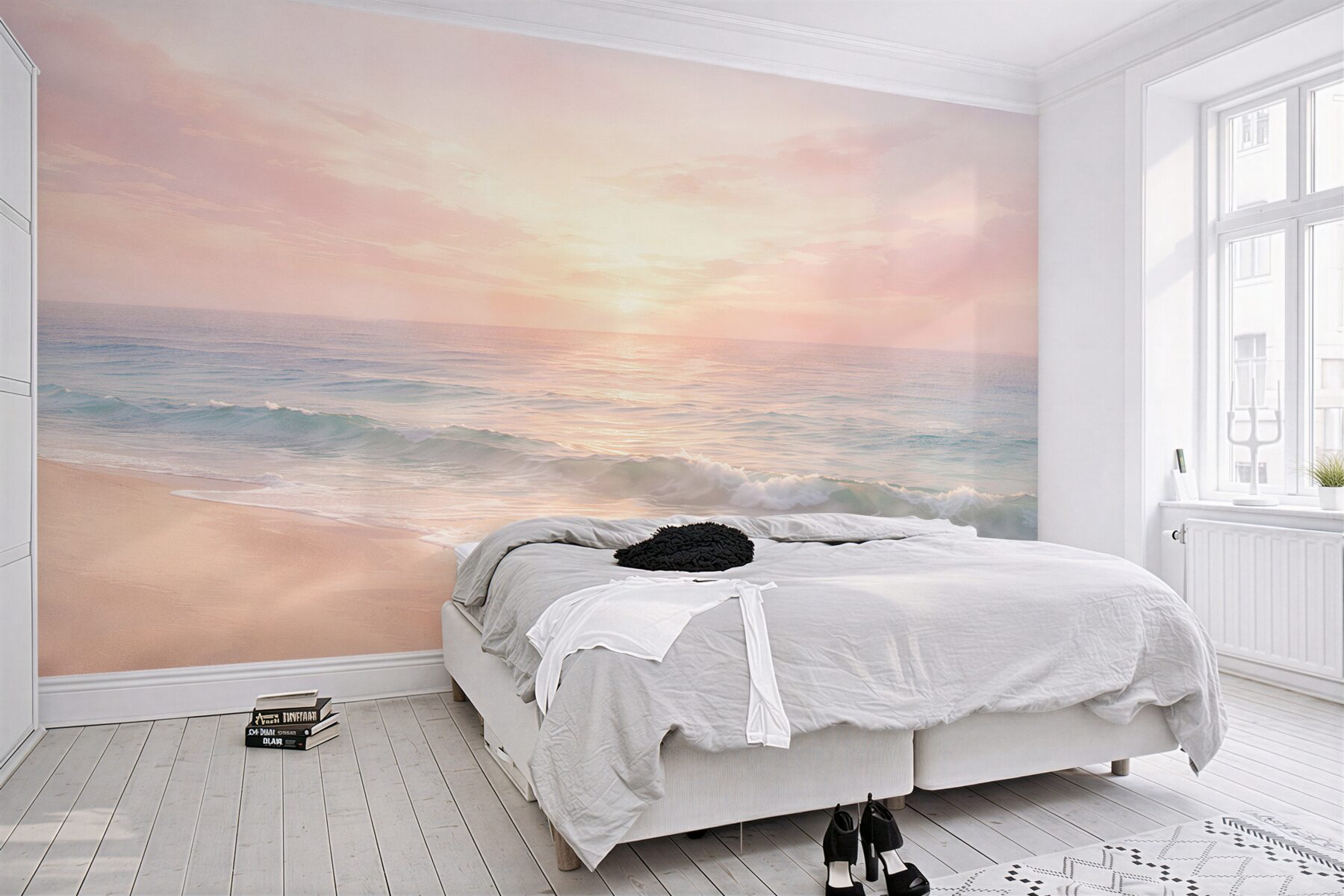 Fototapeta pastelowy wschód nad spokojnym morzem