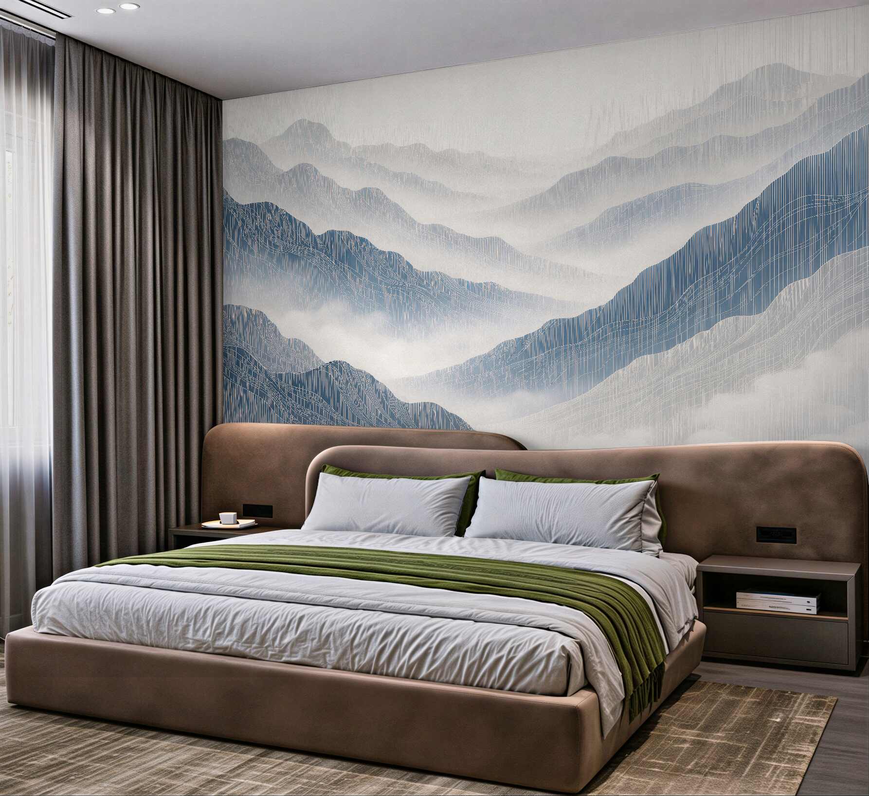 Fototapeta mistyczne błękitne góry w chmurach?v23