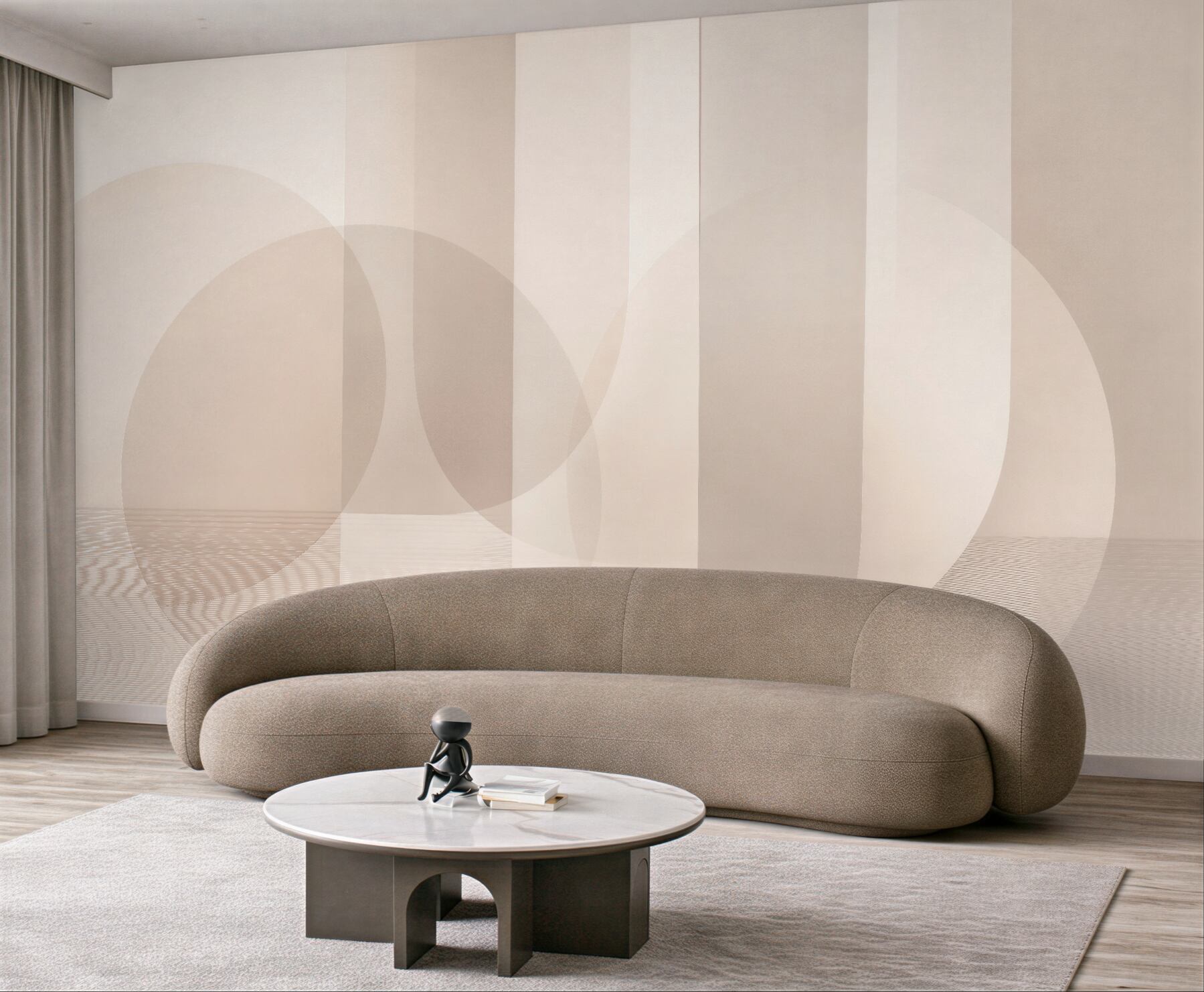 Fototapeta beżowa geometria minimalistyczna