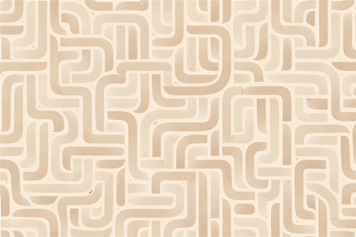 Fototapeta kremowy labirynt geometryczny