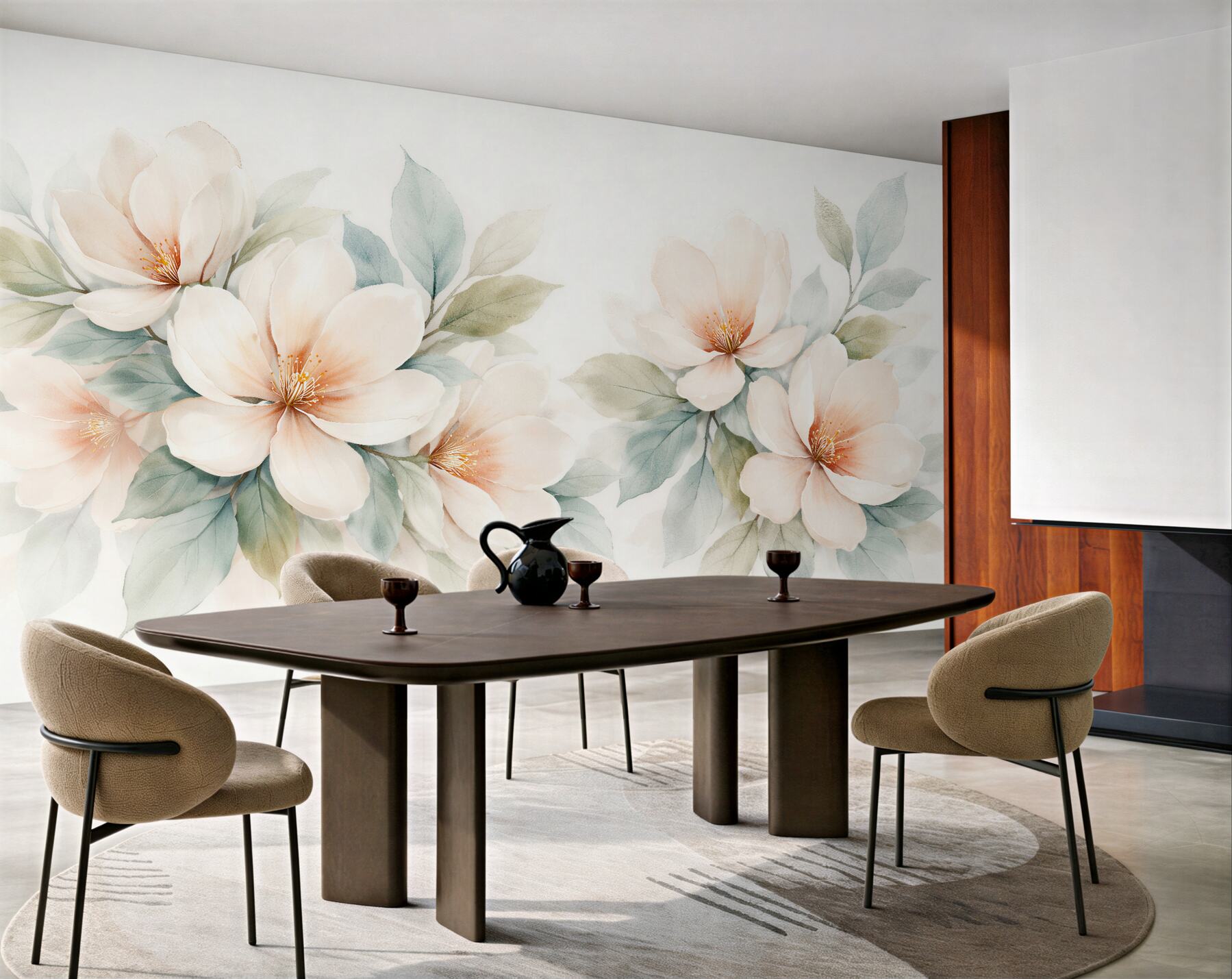 Fototapeta kremowe magnolie w subtelnej elegancji