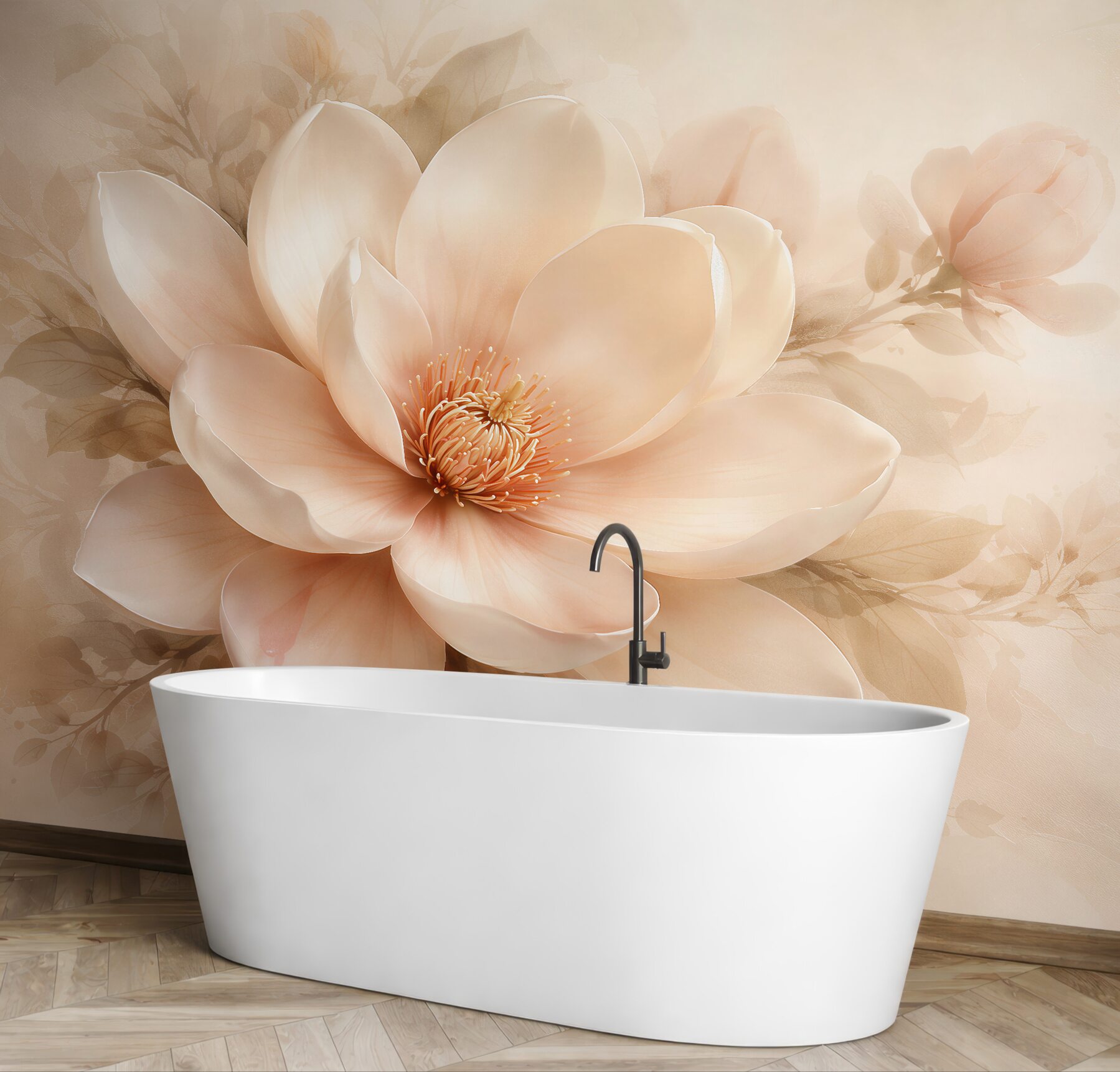 Fototapeta jasna magnolia w pastelowej poświacie?v23