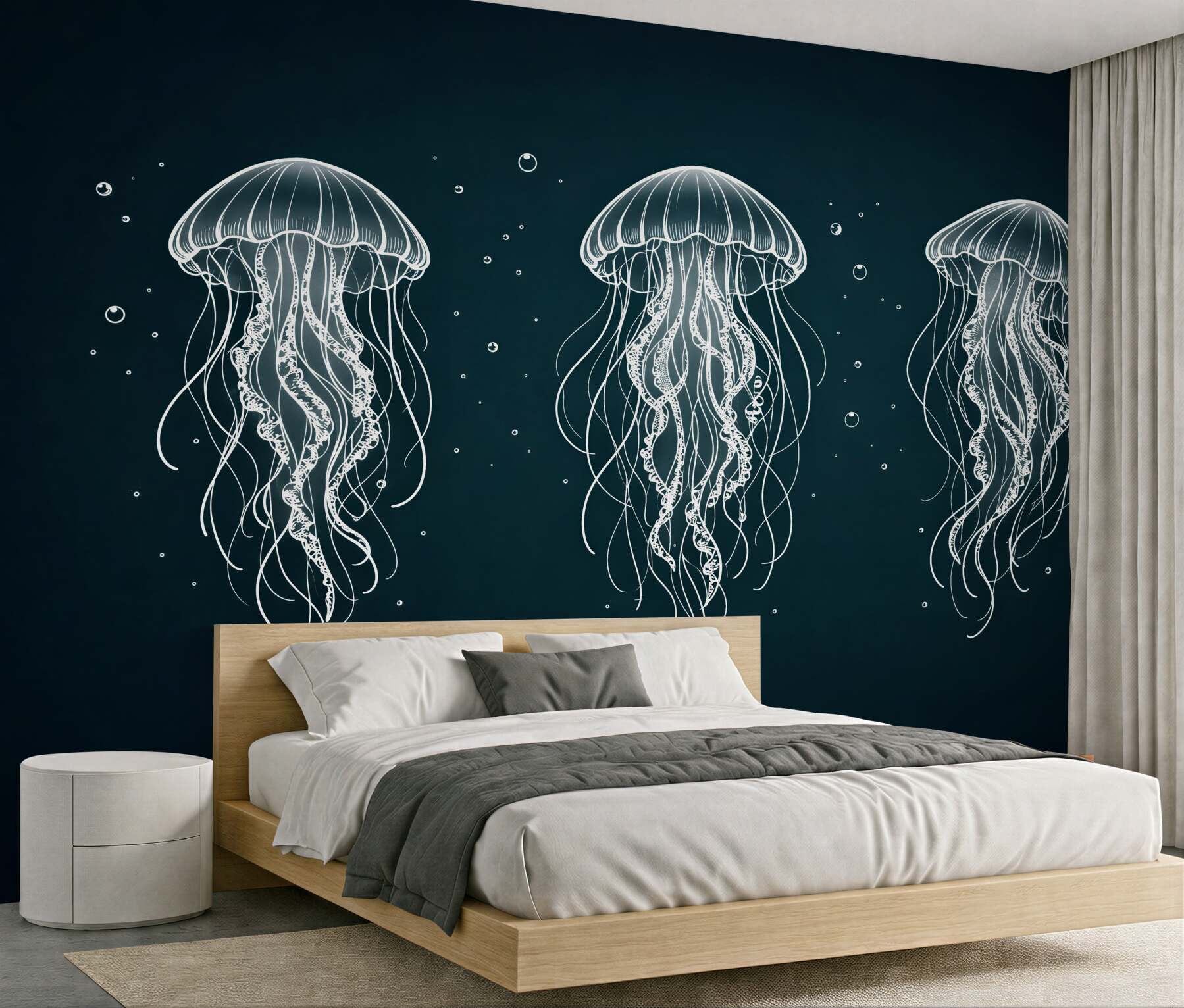Fototapeta subtelne meduzy w głębinie?v23