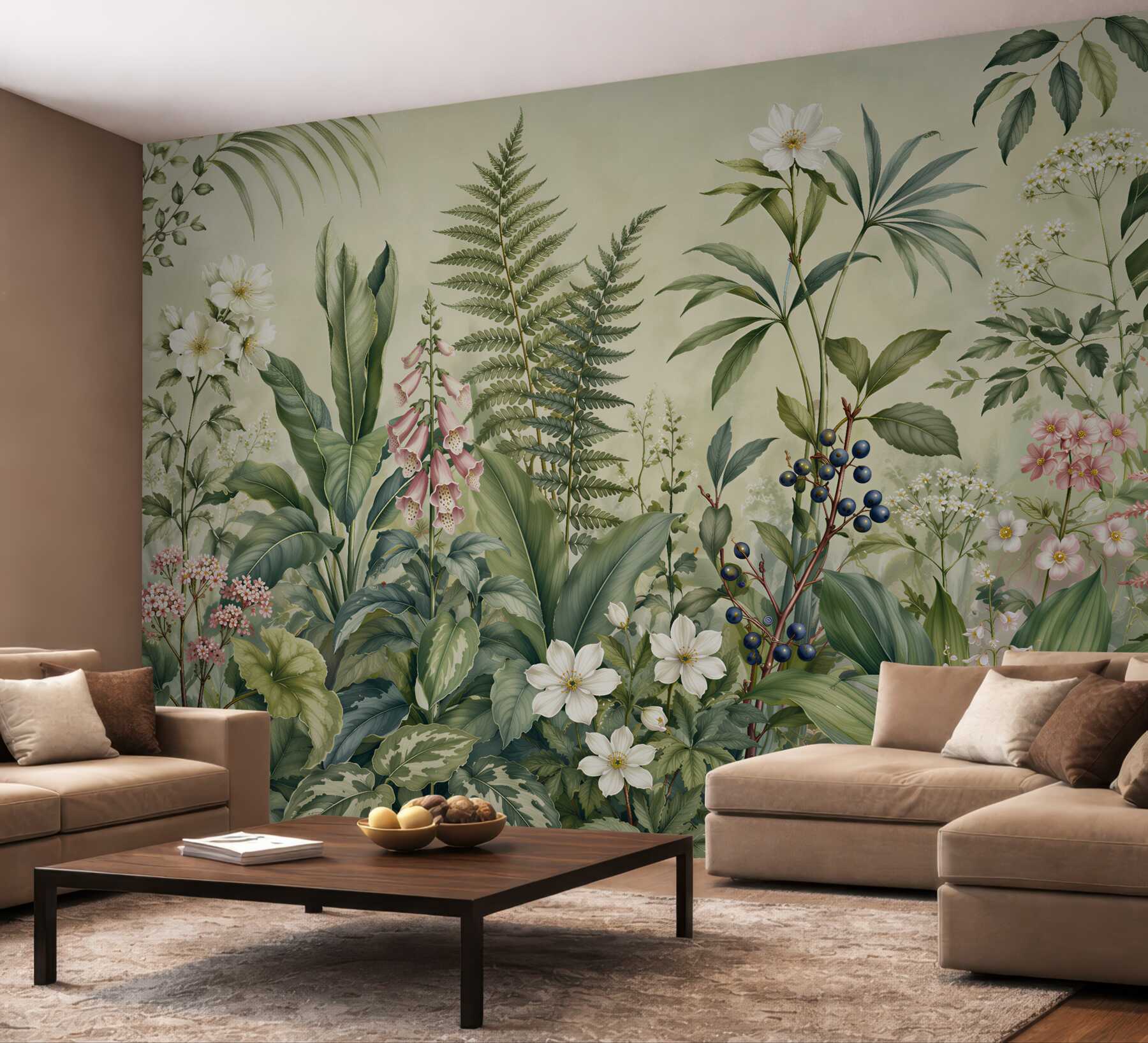 Fototapeta botaniczny ogród w pastelach?v23