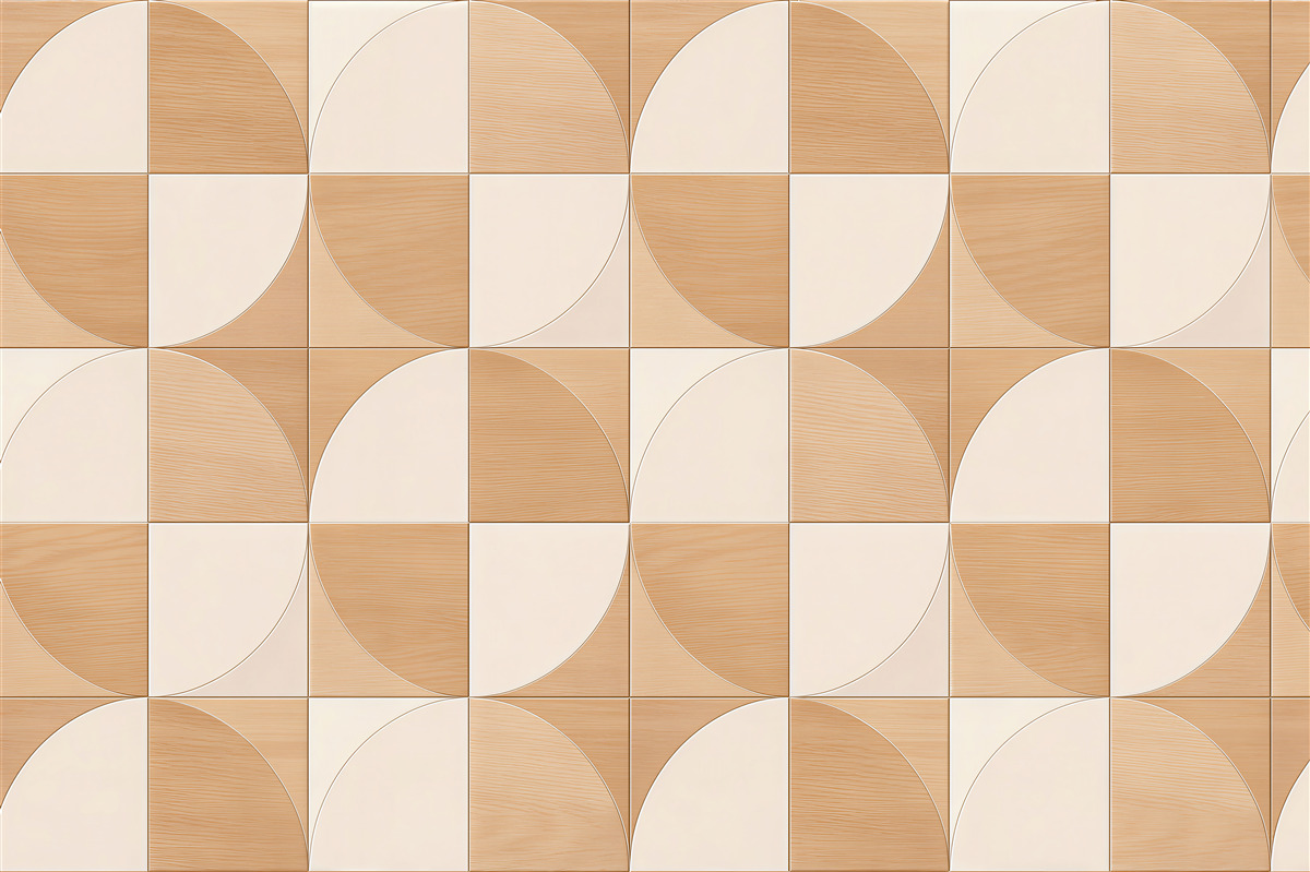Fototapeta geometryczna harmonia drewna