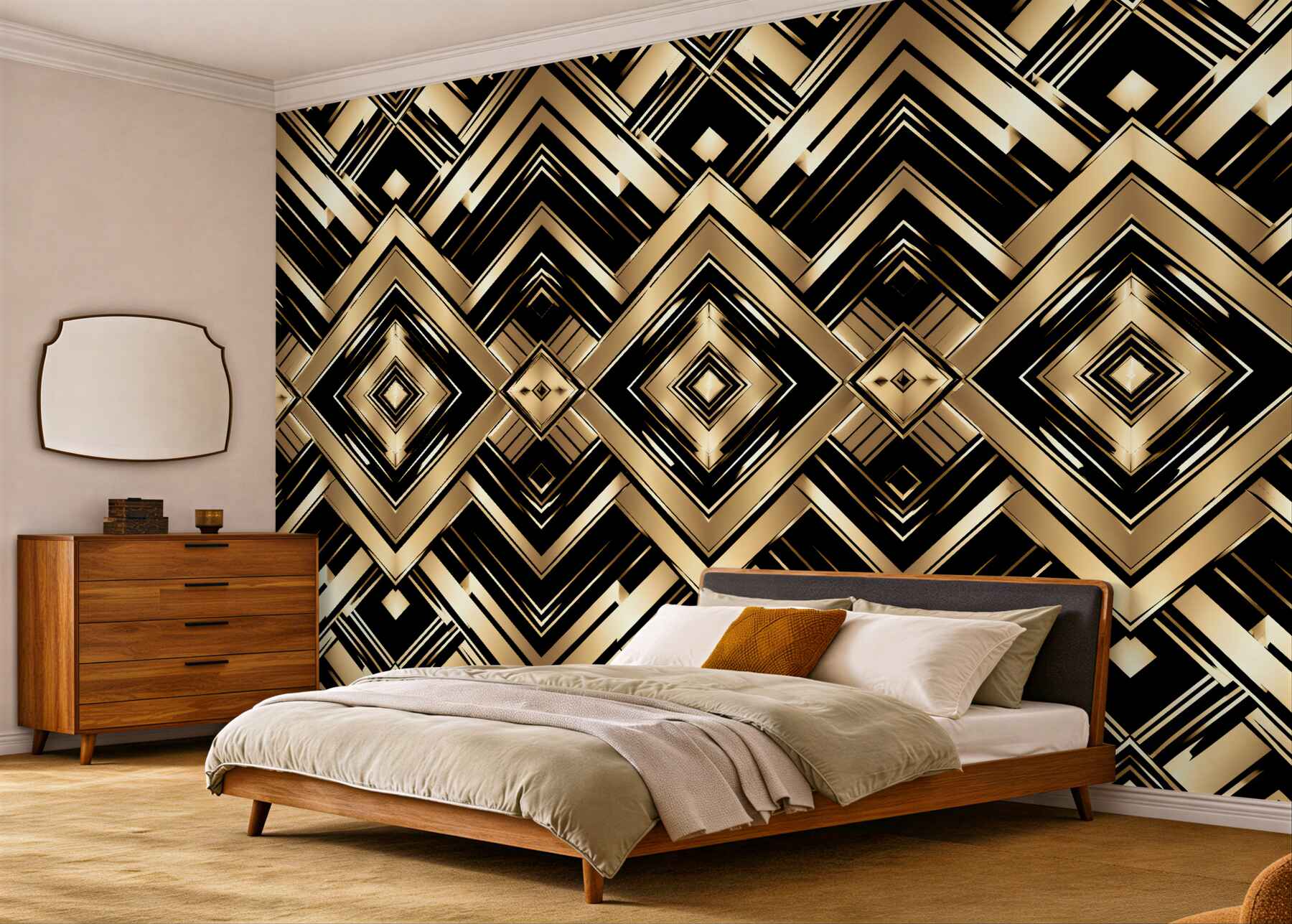 Fototapeta złota geometria w stylu glamour?v23