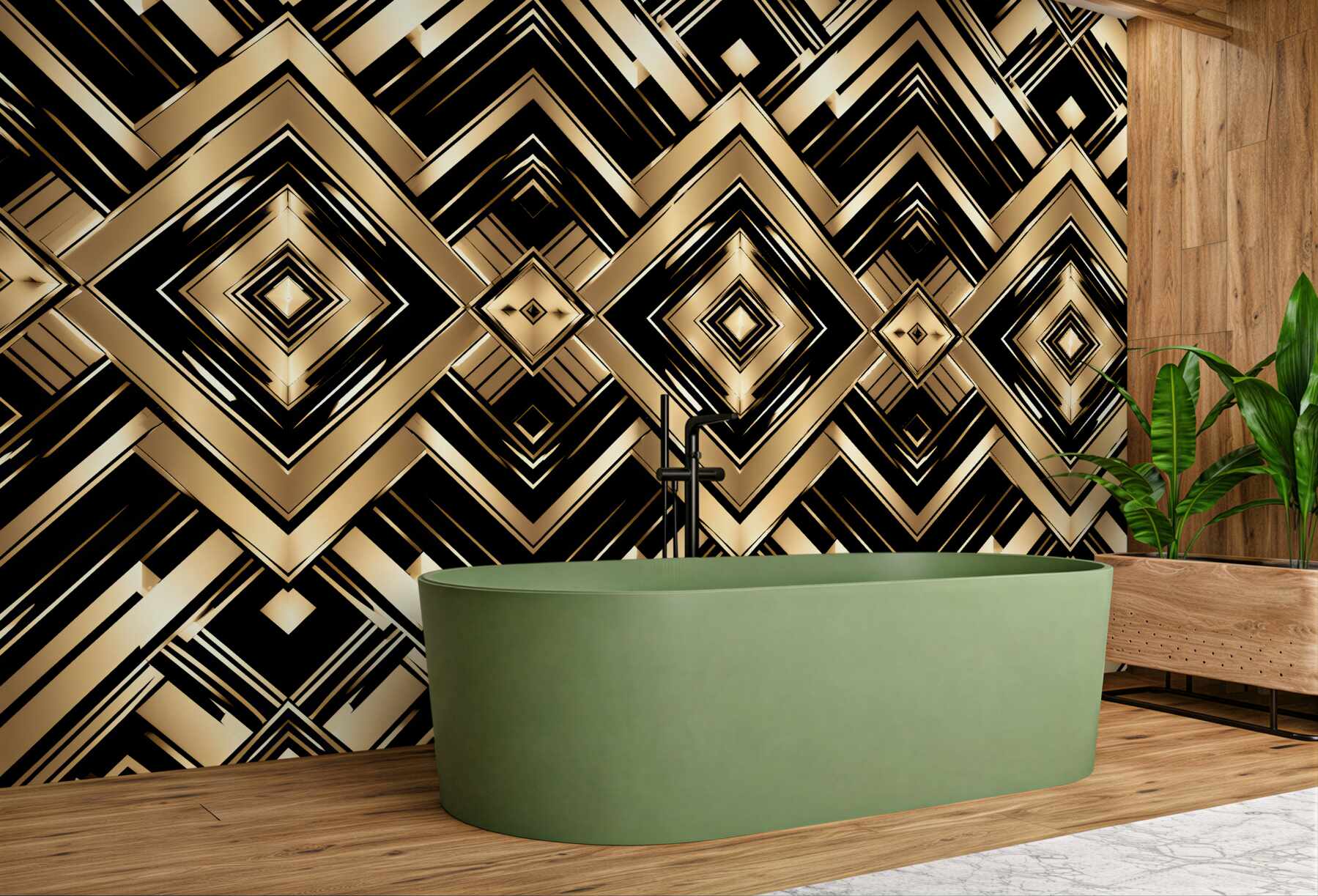 Fototapeta złota geometria w stylu glamour?v23