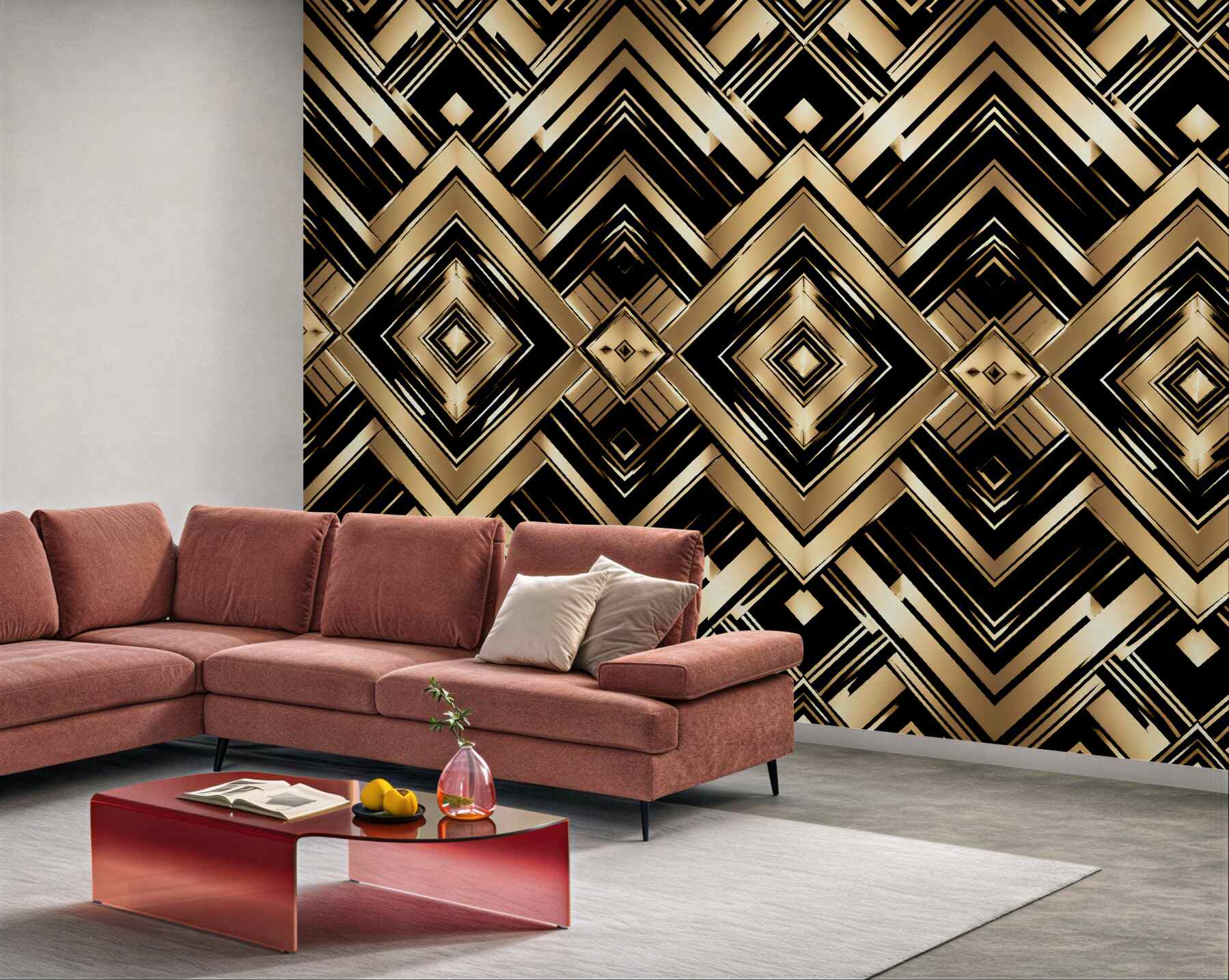 Fototapeta złota geometria w stylu glamour?v23
