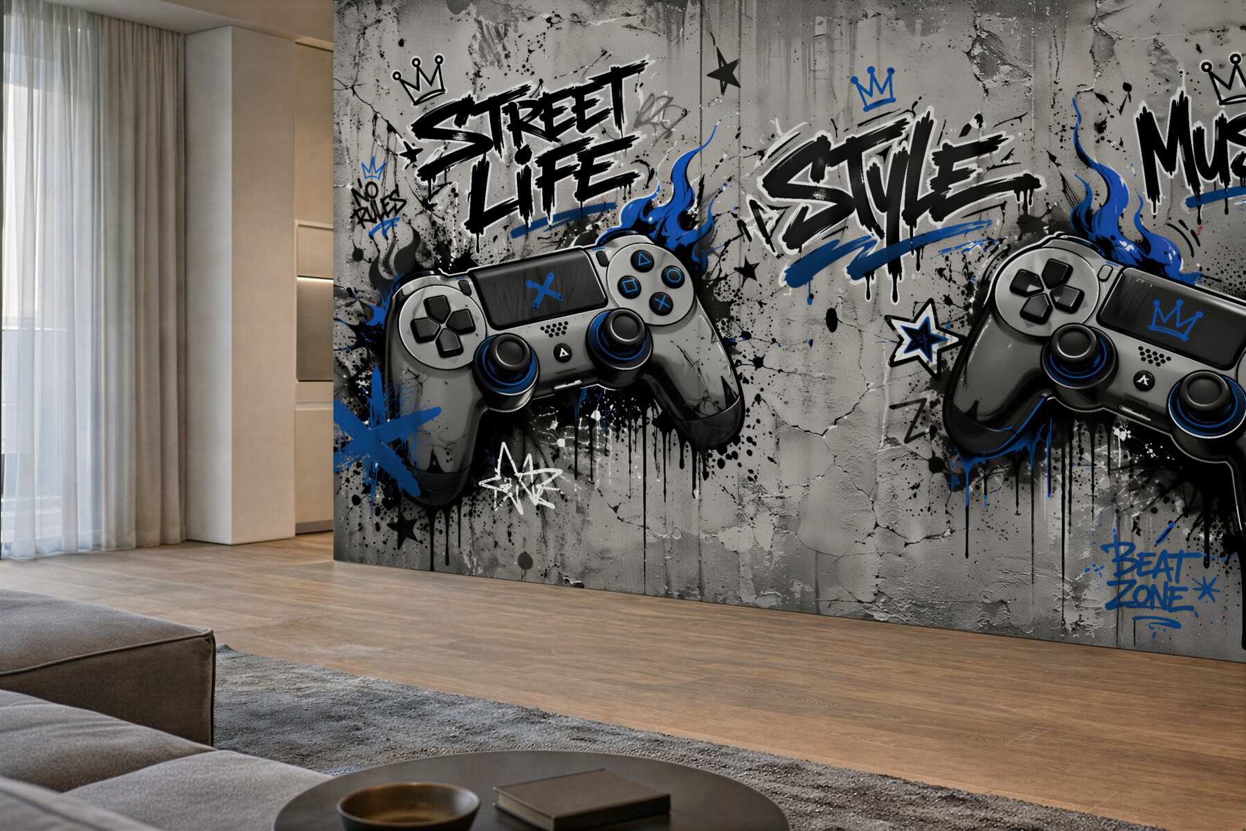 Fototapeta gaming street style z padami