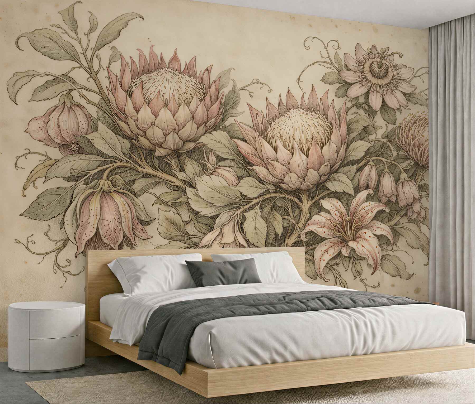 Fototapeta botaniczny bukiet w stylu vintage