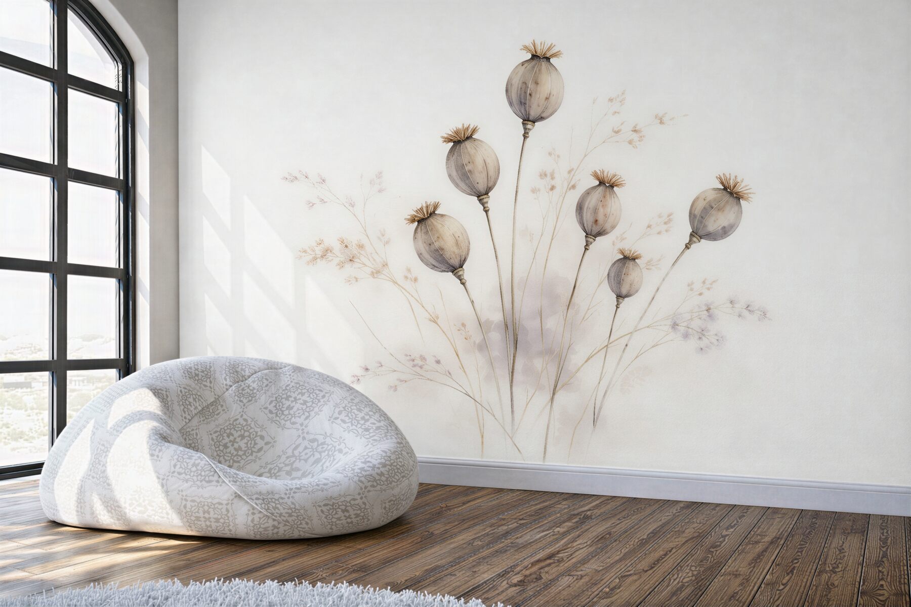 Fototapeta delikatne makówki minimalistyczne?v23