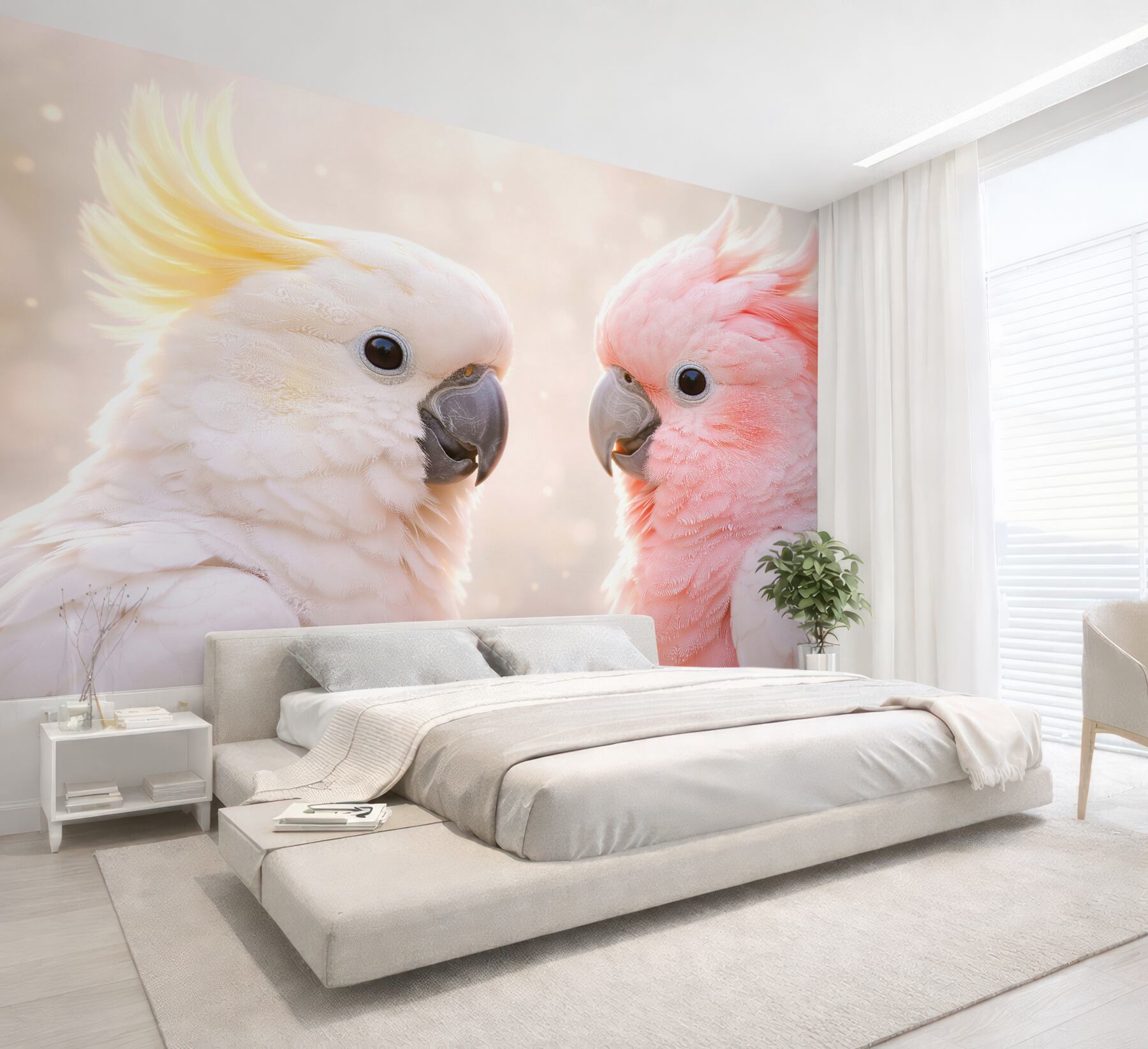 Fototapeta pastelowe kakadu w blasku?v23