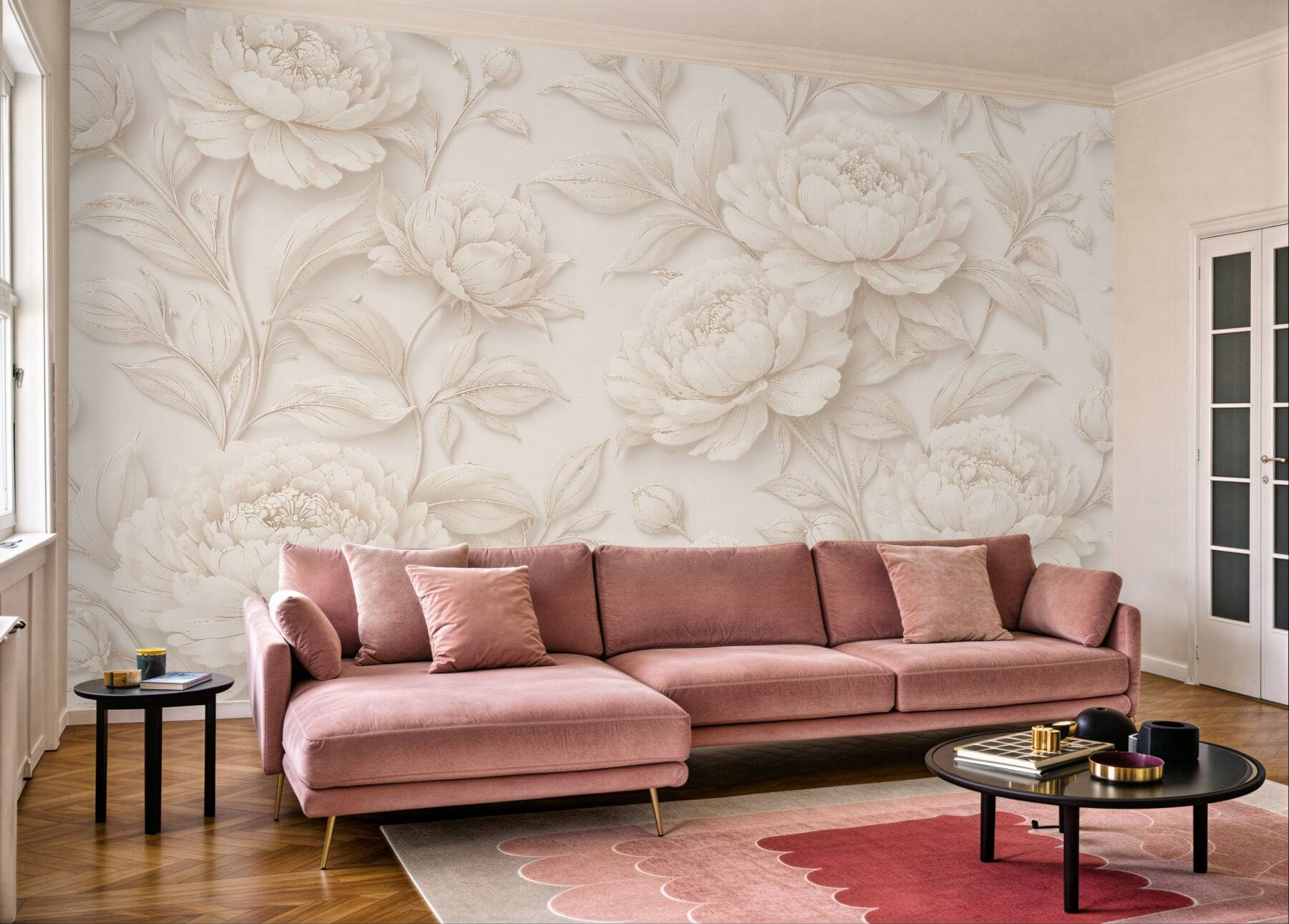 Fototapeta kremowe piwonie w subtelnej elegancji