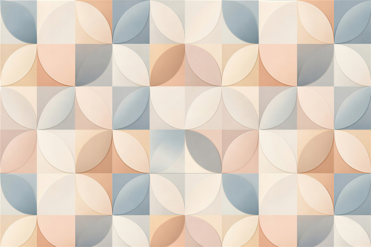 Fototapeta pastelowa geometryczna harmonia
