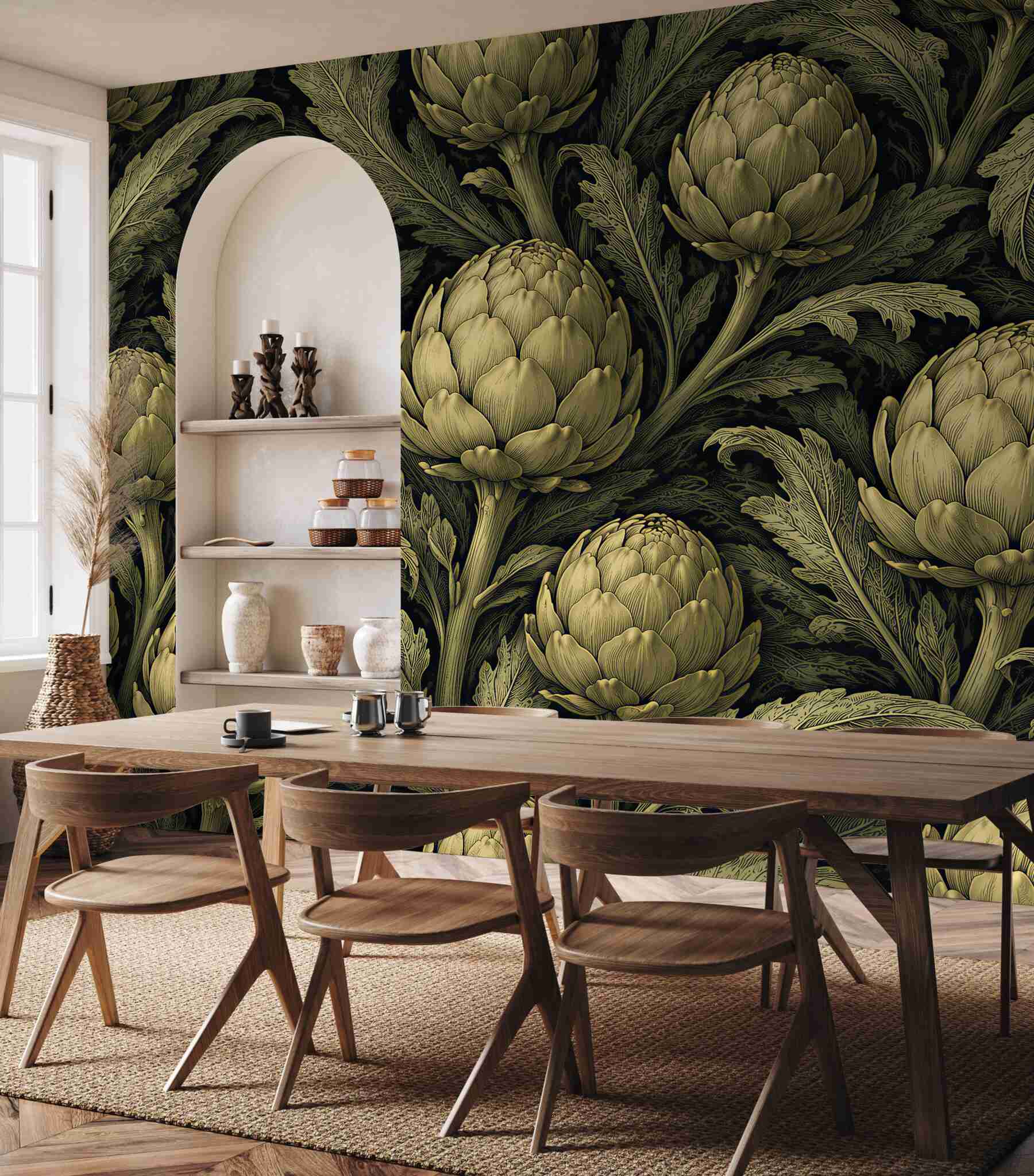 Fototapeta artystyczne karczochy na ciemnym tle?v23