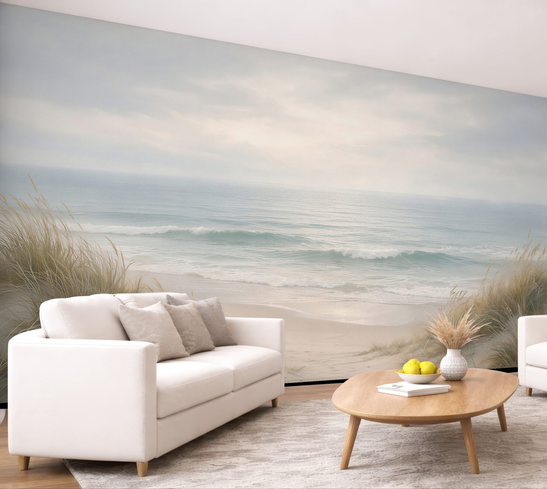 Fototapeta pastelowa plaża o Świcie
