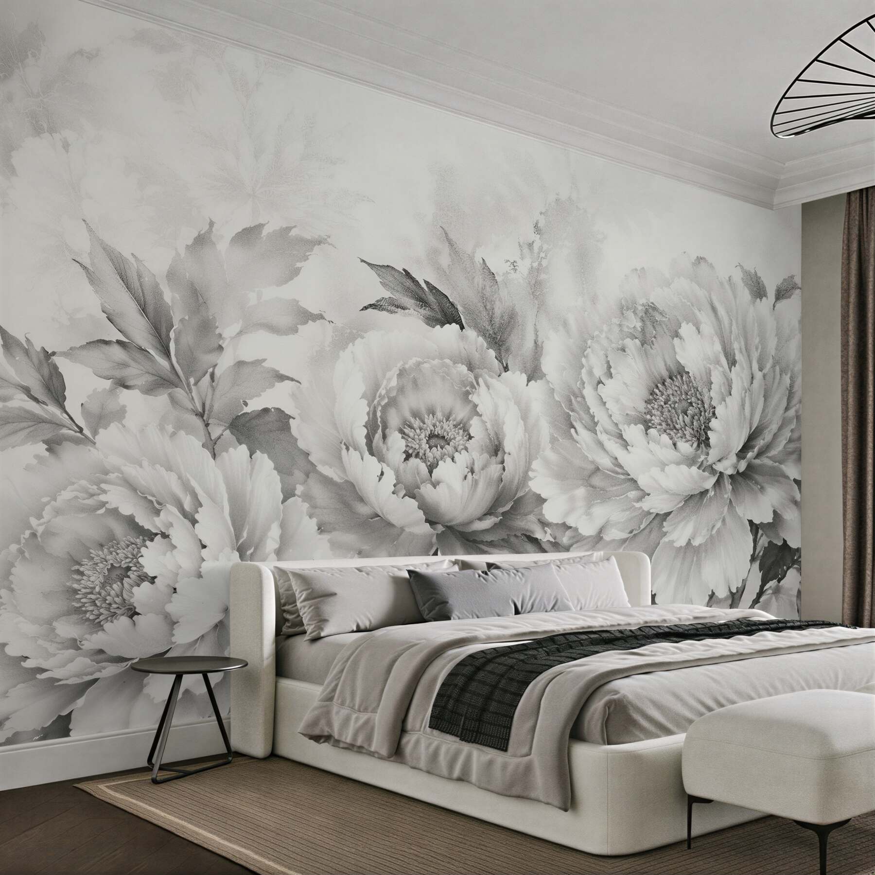 Fototapeta szare piwonie w eleganckim stylu?v23