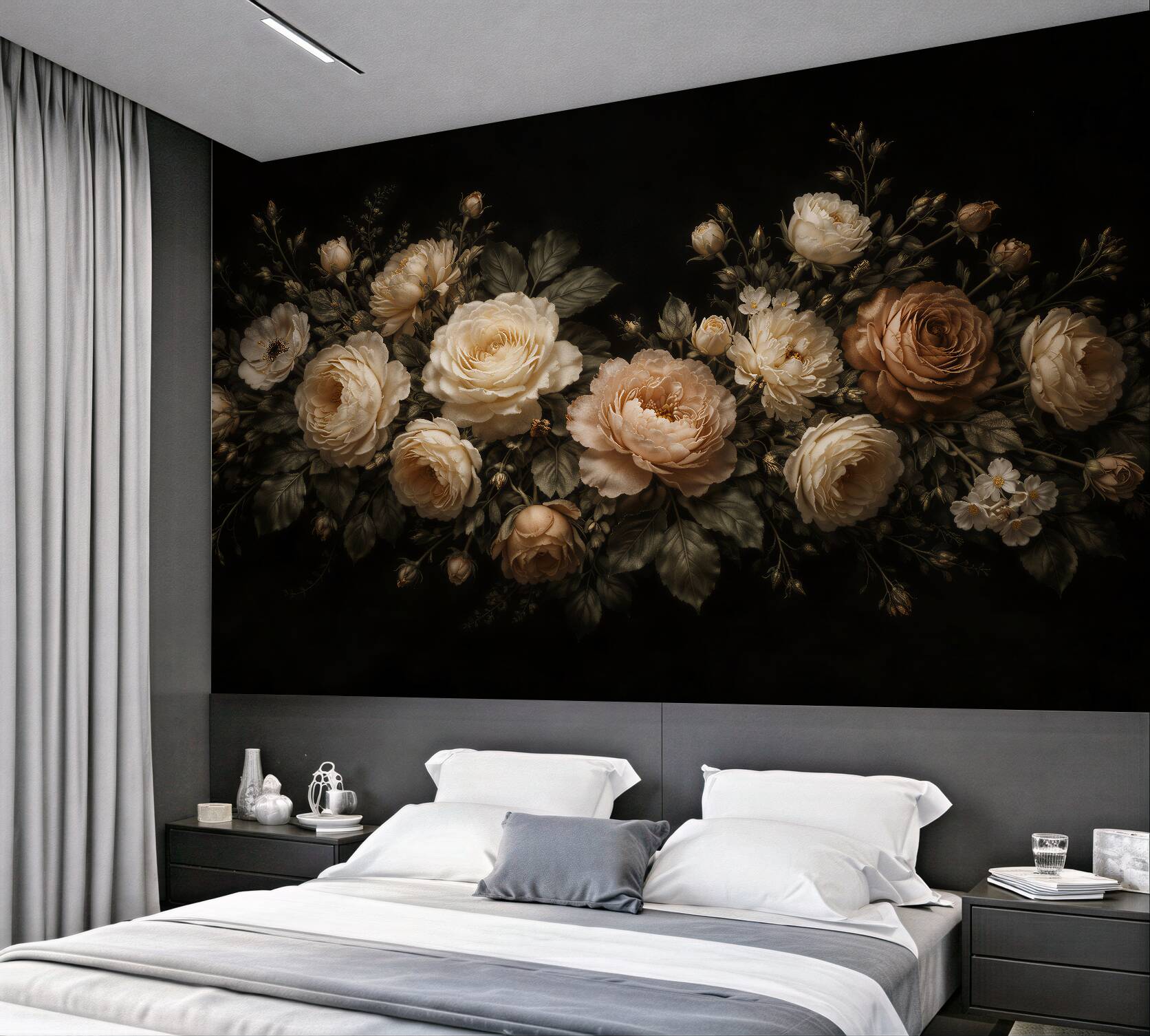 Fototapeta ciemne róże w stylu glamour?v23