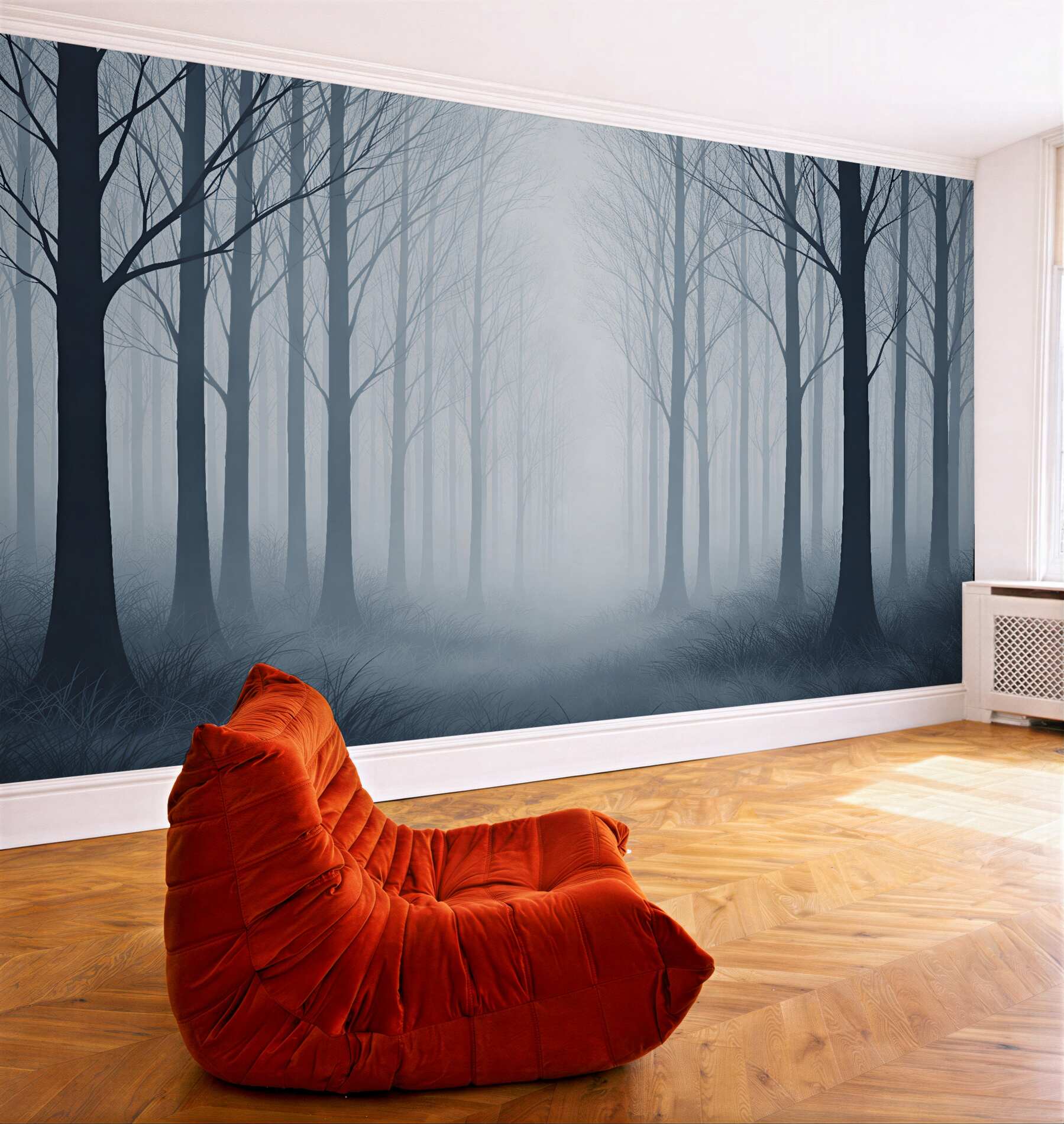 Fototapeta mglisty las o świcie?v23