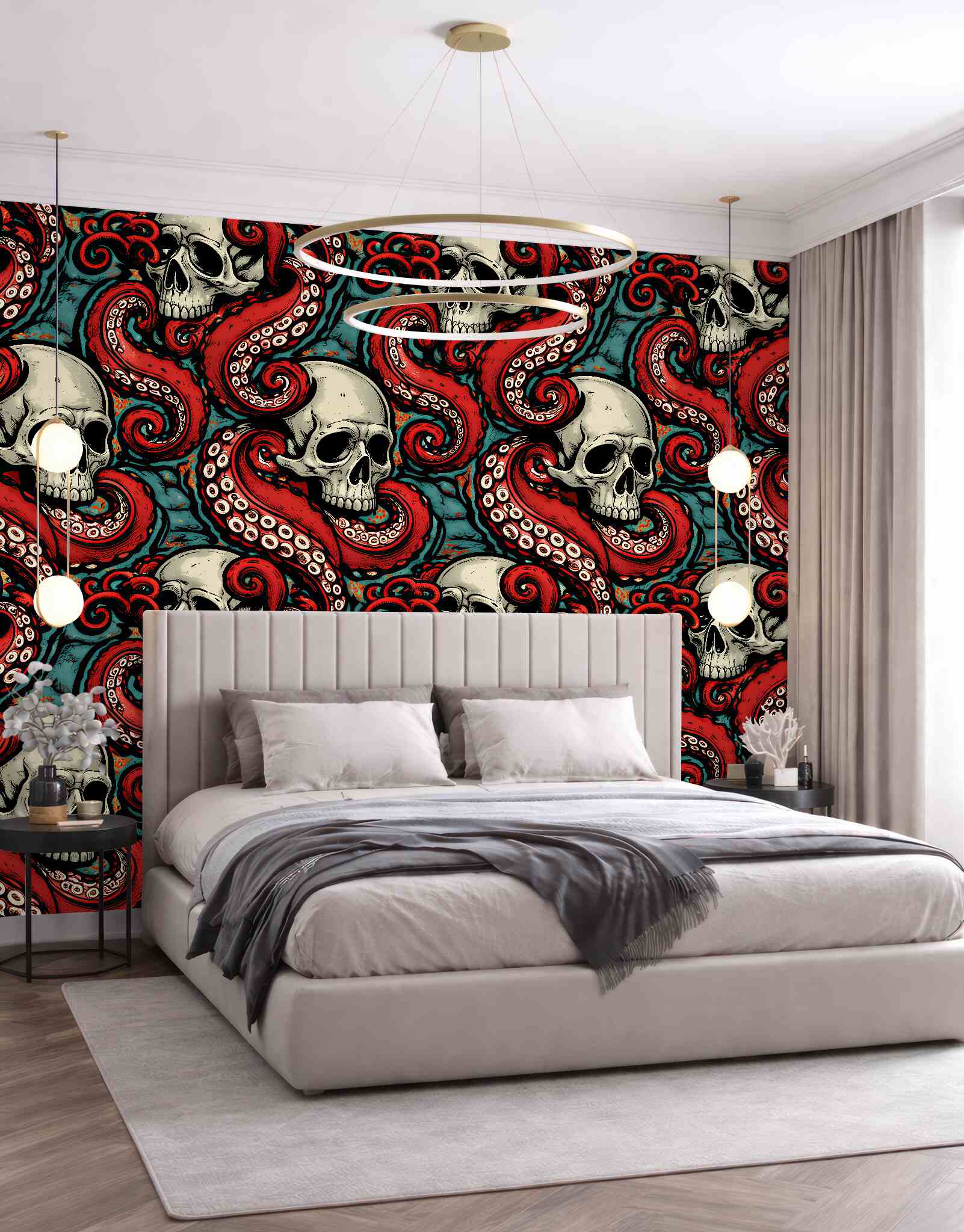 Fototapeta czaszki i czerwone macki?v23