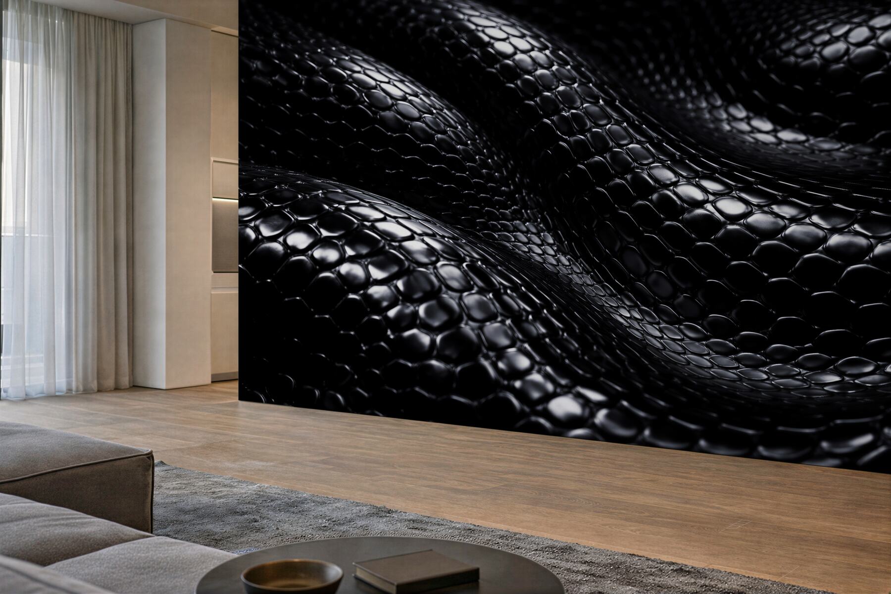 Fototapeta czarna falująca struktura 3d?v23